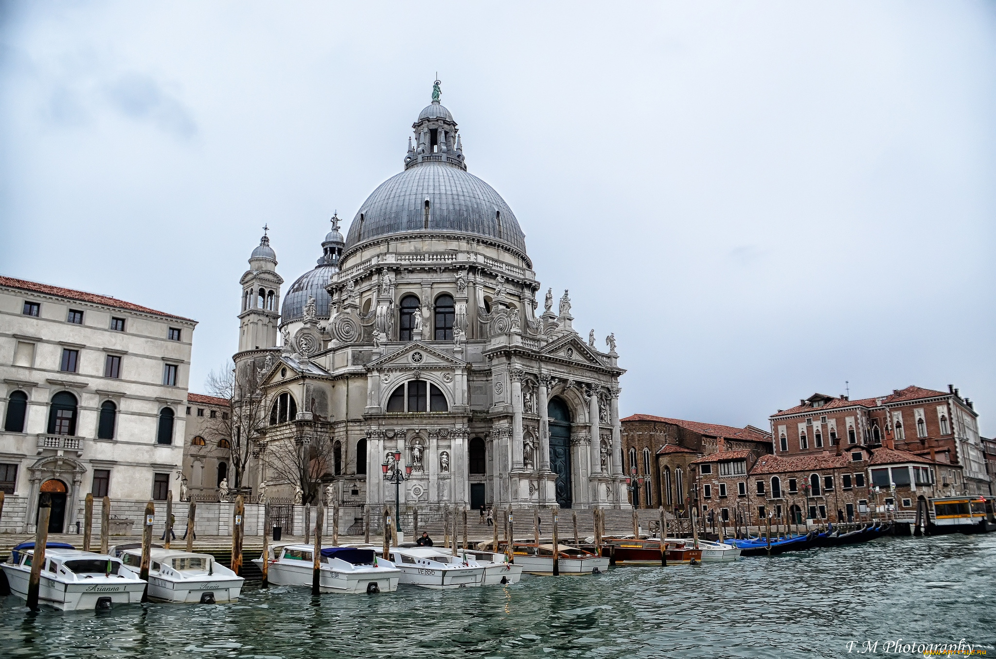 города, венеция, италия, собор, канал, лодки