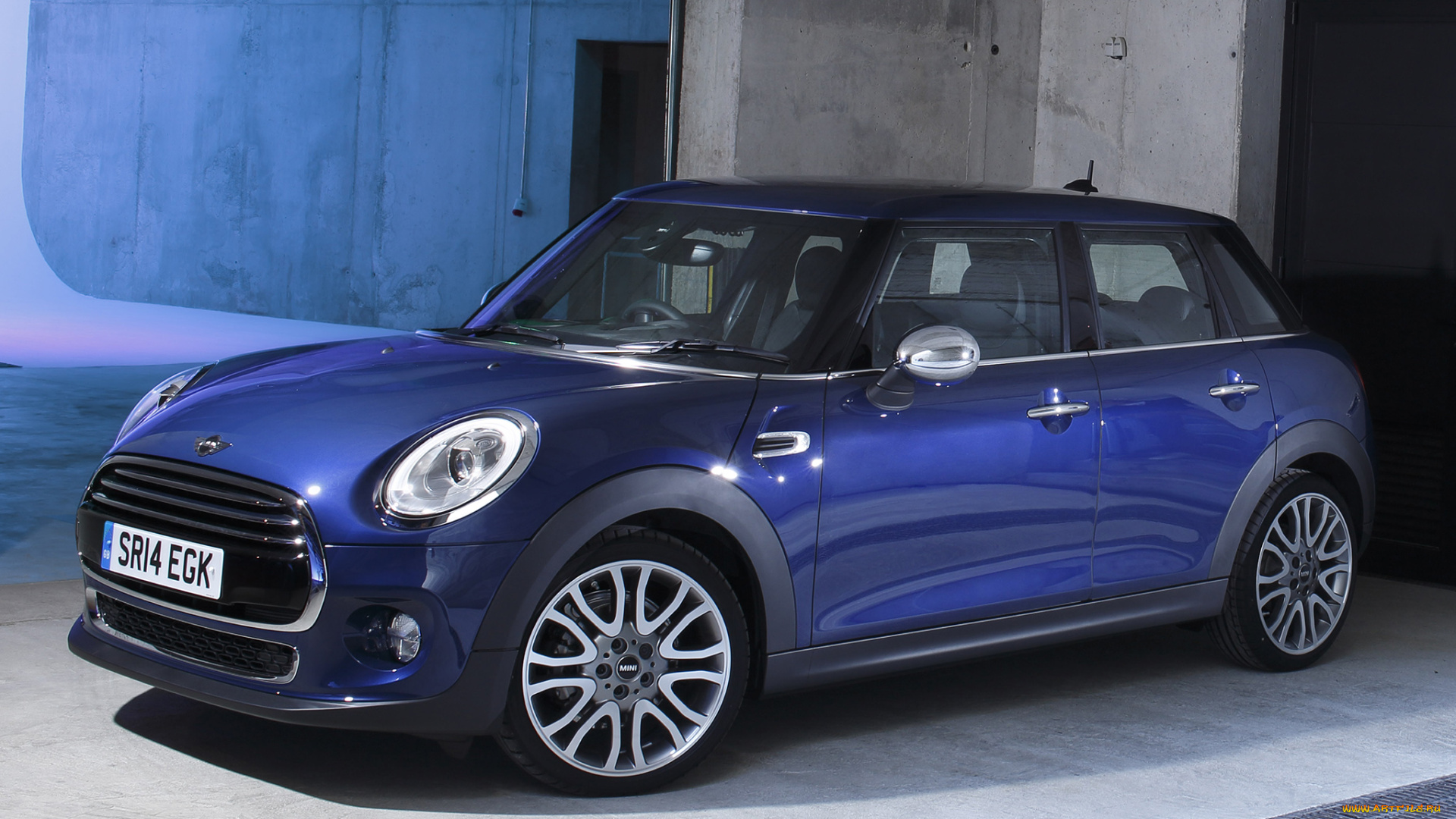 автомобили, mini, cooper, d, 5-door, uk-spec, 2014г, голубой
