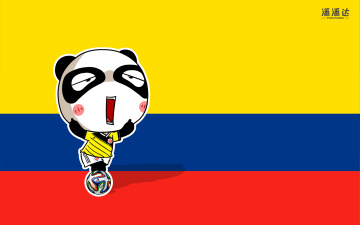 Картинка спорт 3d рисованные панда флаг мяч чемпионат бразилия 2014г