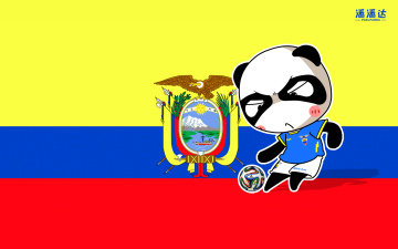 обоя спорт, 3d, рисованные, панда, флаг, мяч, чемпионат, бразилия, 2014г