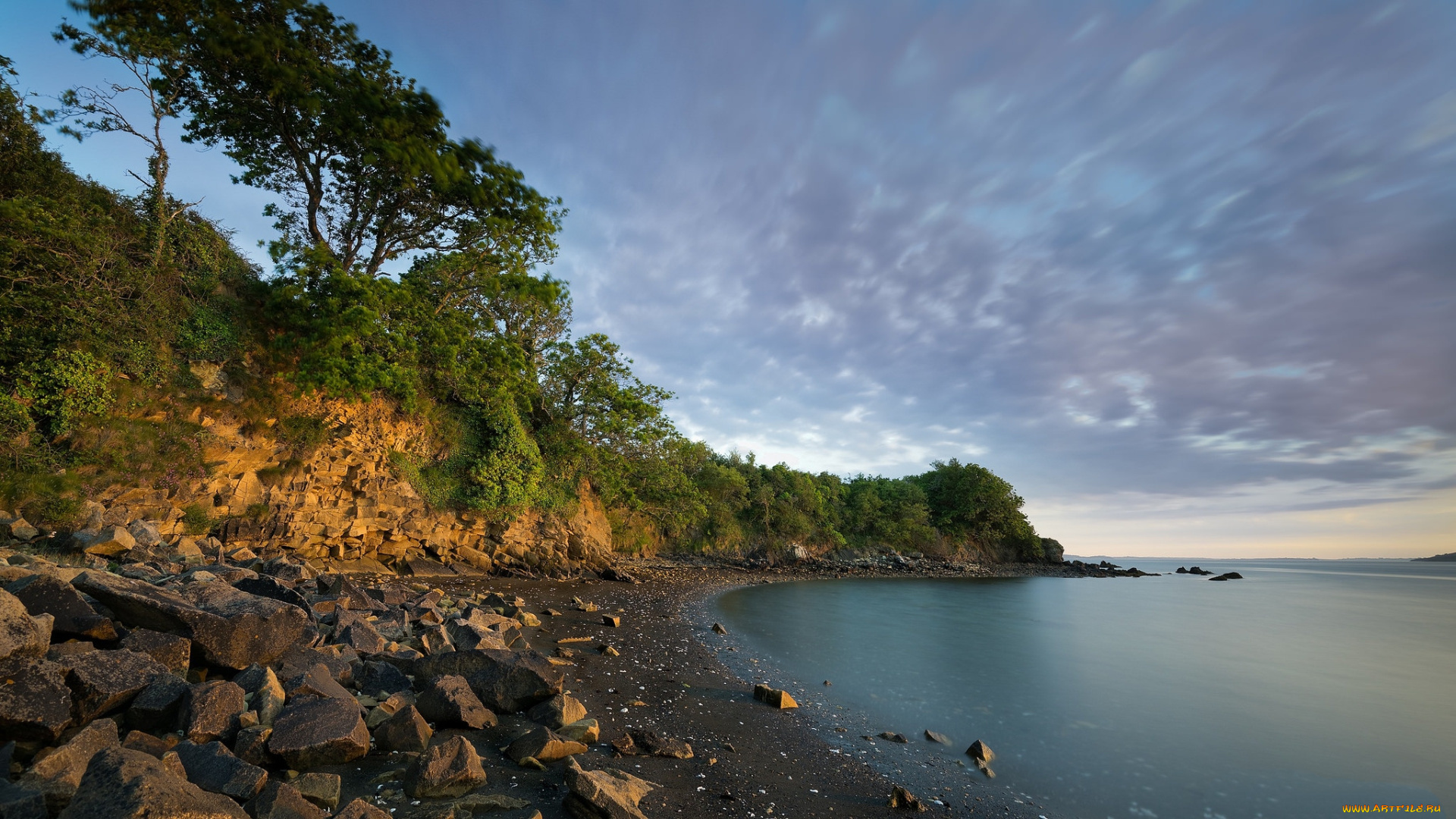 природа, побережье, море, берег