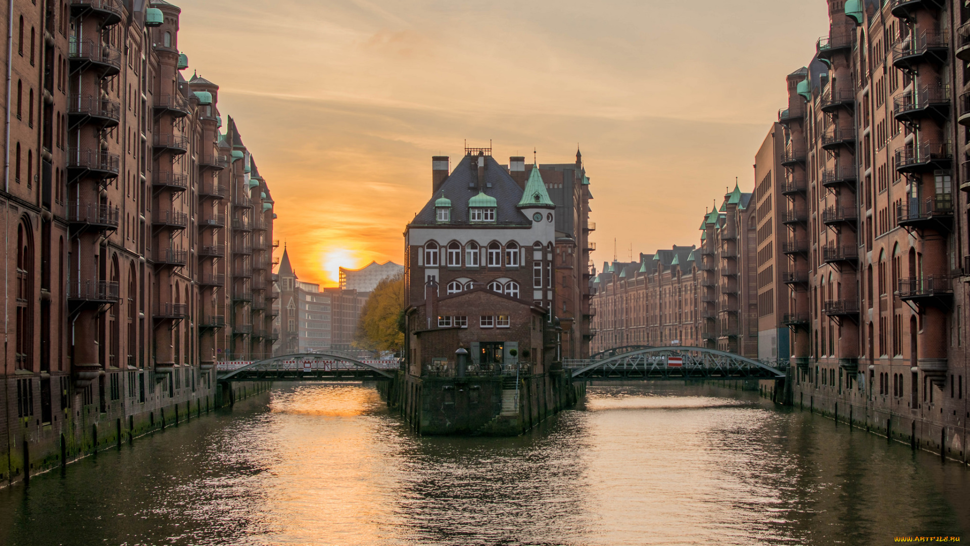 speicherstadt, , hamburg, города, гамбург, , германия, мосты, канал