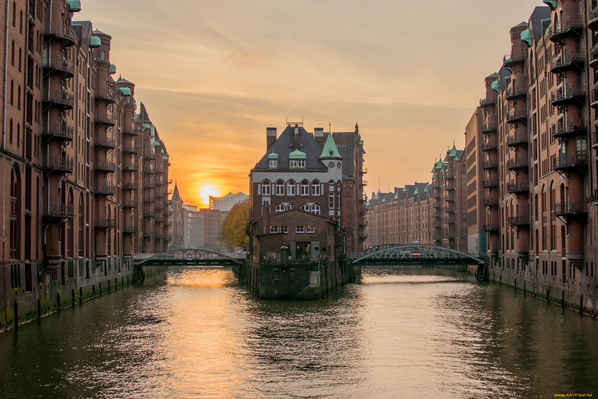 speicherstadt, , hamburg, города, гамбург, , германия, мосты, канал