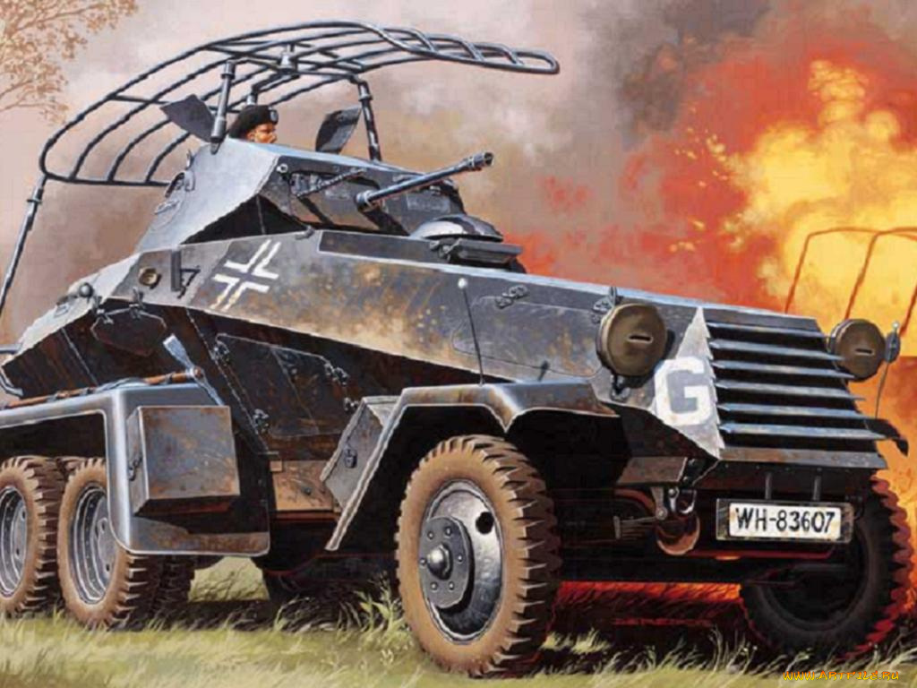 бронеавтомобиль, sd, kfz, 232, rad, техника, военная