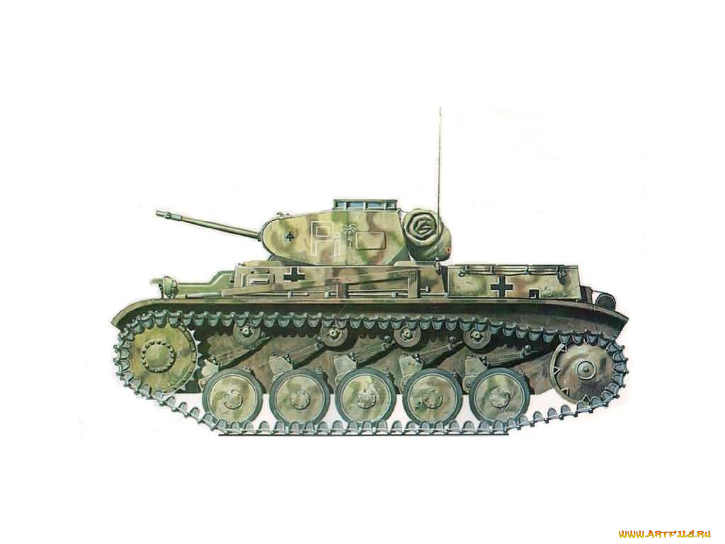 лёгкий, танк, pzkpfm, ii, ausf, техника, военная