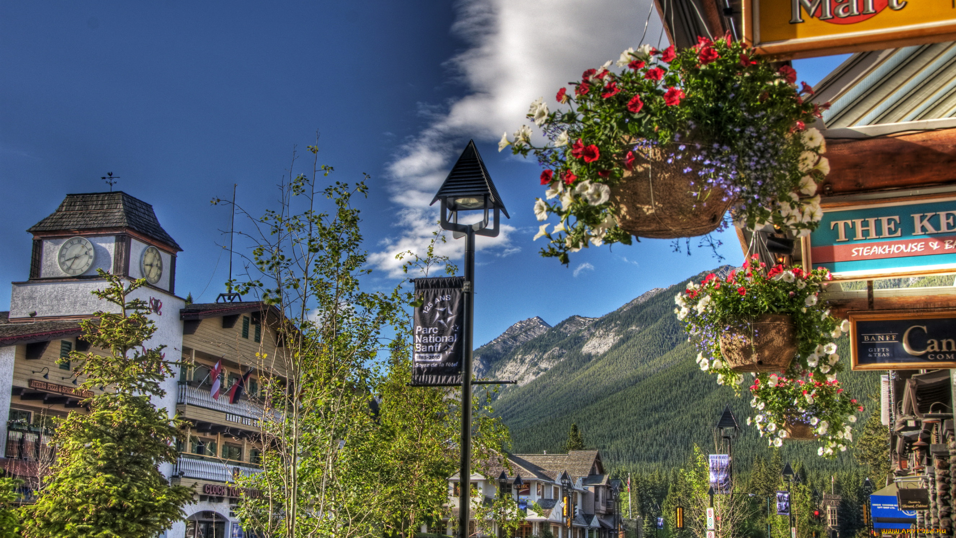 banff, canada, города, улицы, площади, набережные