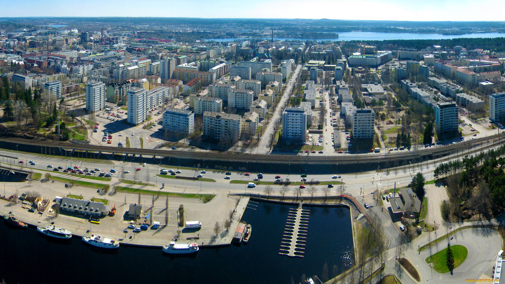 tampere, финляндия, города, панорамы, панорама