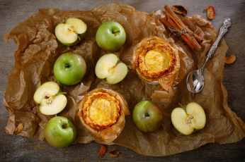 Картинка еда пироги яблоки корица