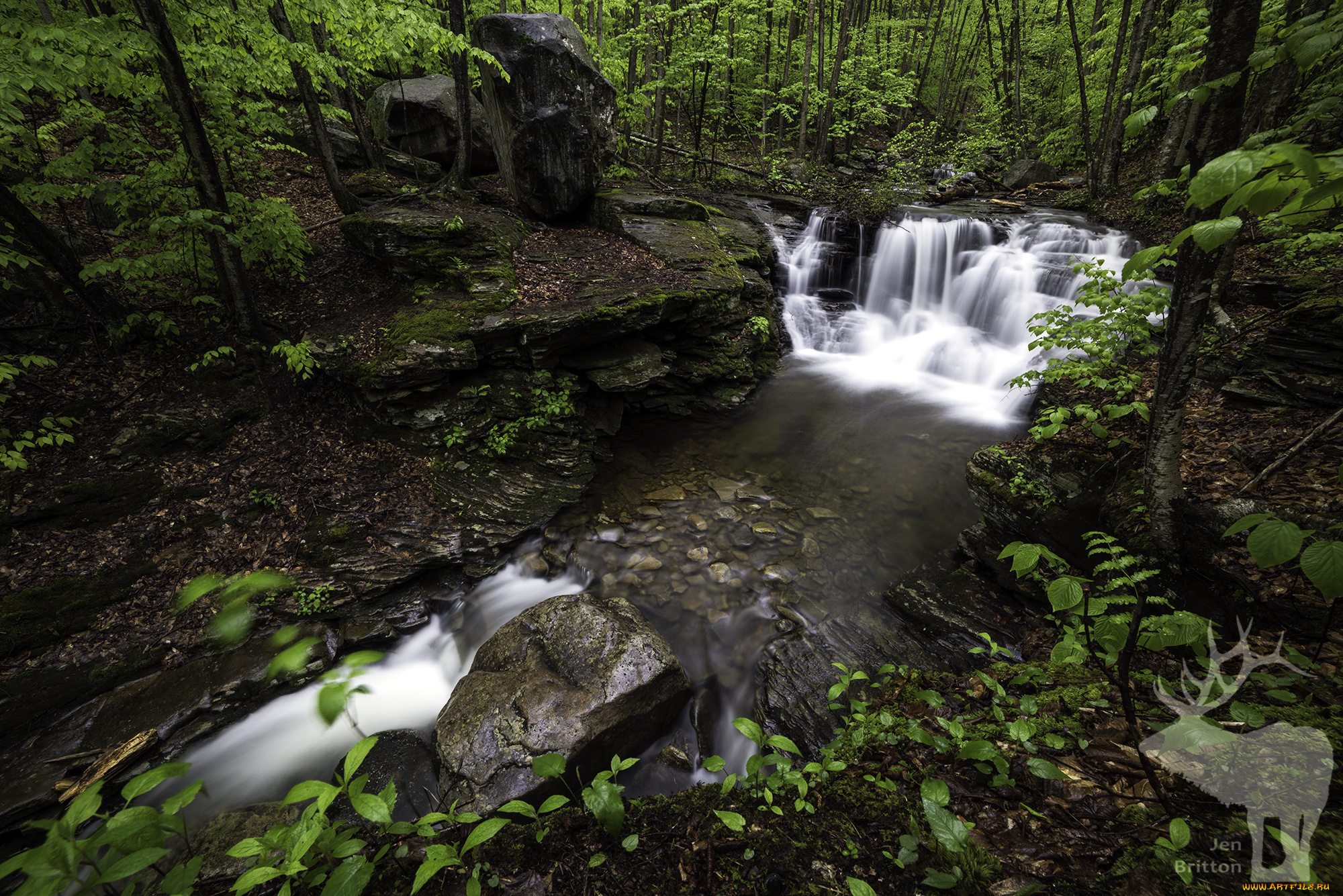 природа, водопады, river, stream, waterfall, water, поток, река, вода, камни, водопад, rocks