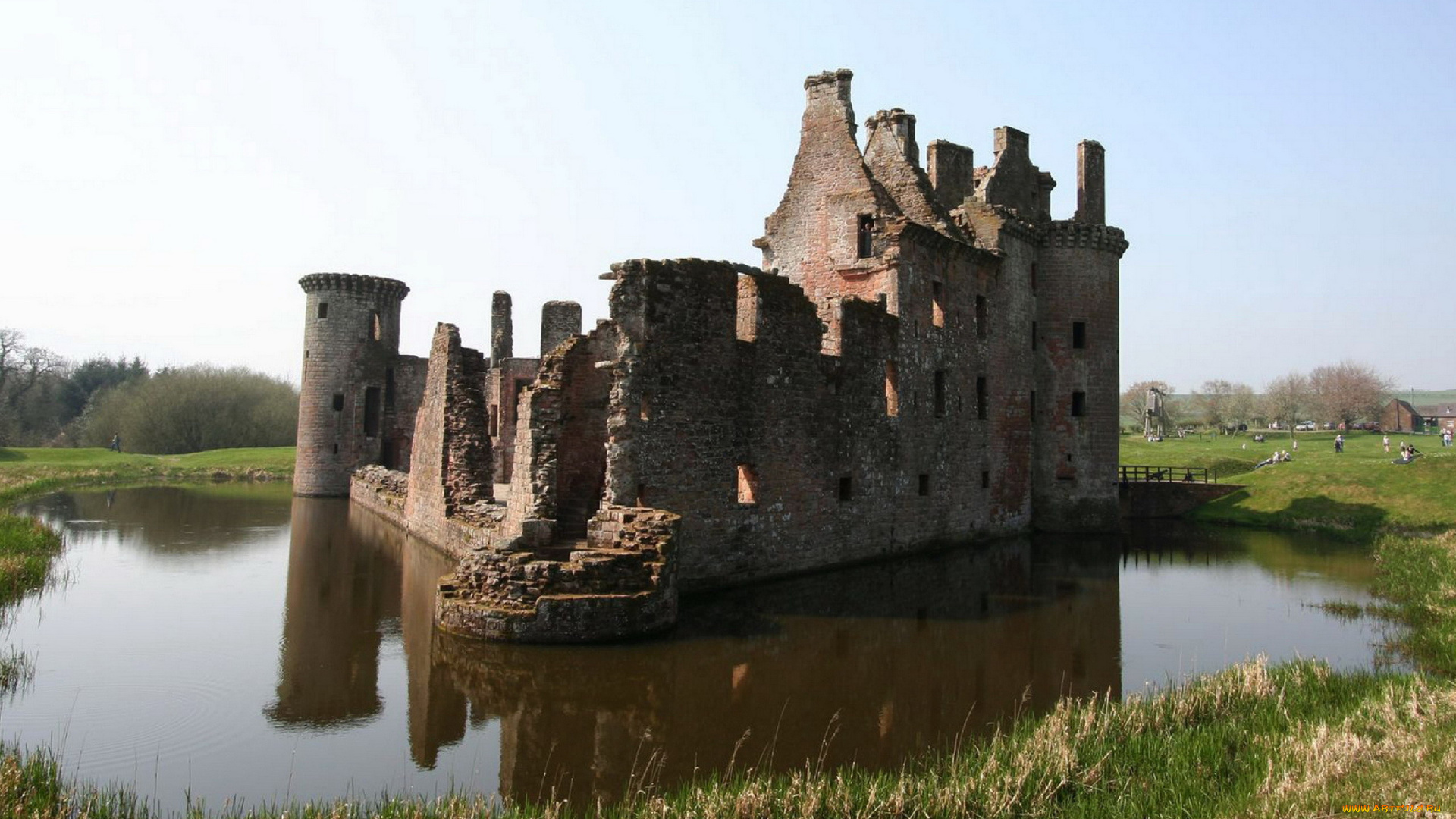 caerlaverock, castle, scotland, города, замки, англии, caerlaverock, castle