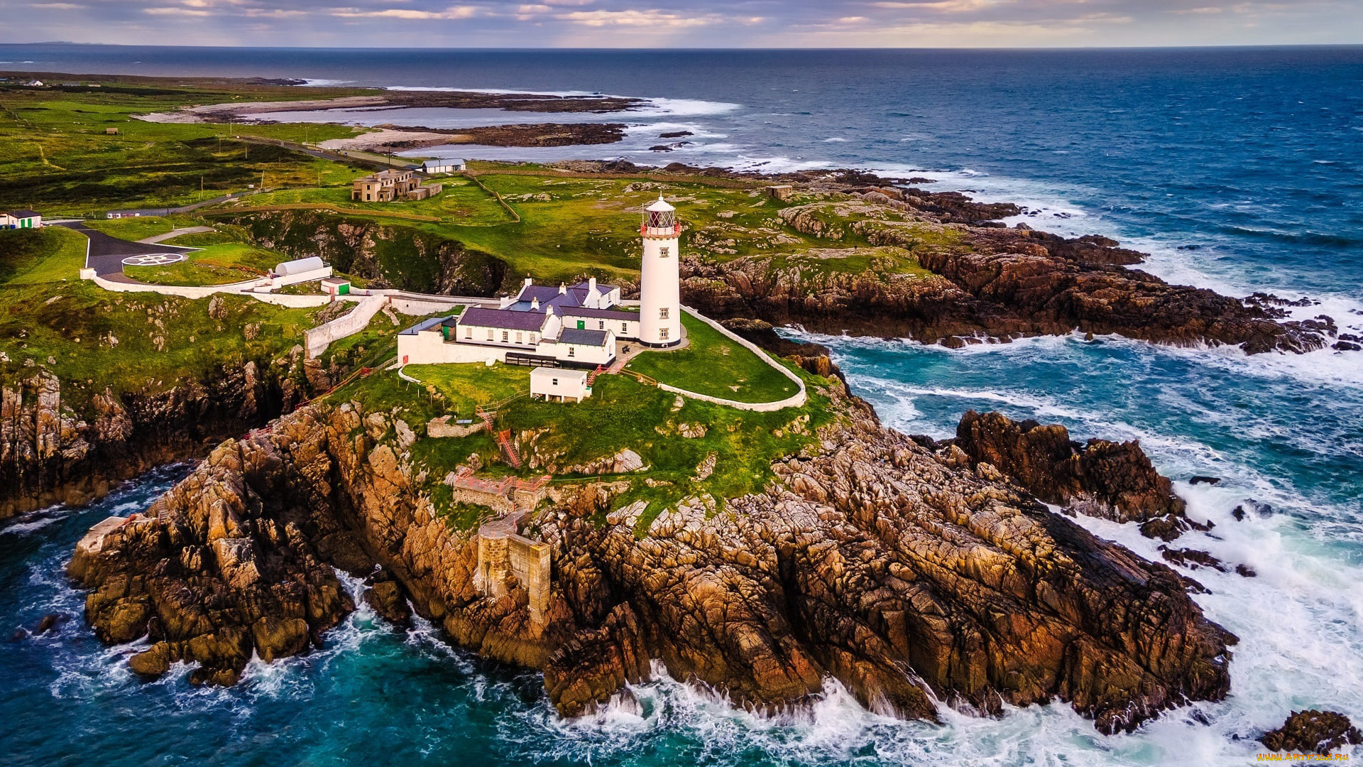 fanad, head, lighthouse, ireland, природа, маяки, fanad, head, lighthouse