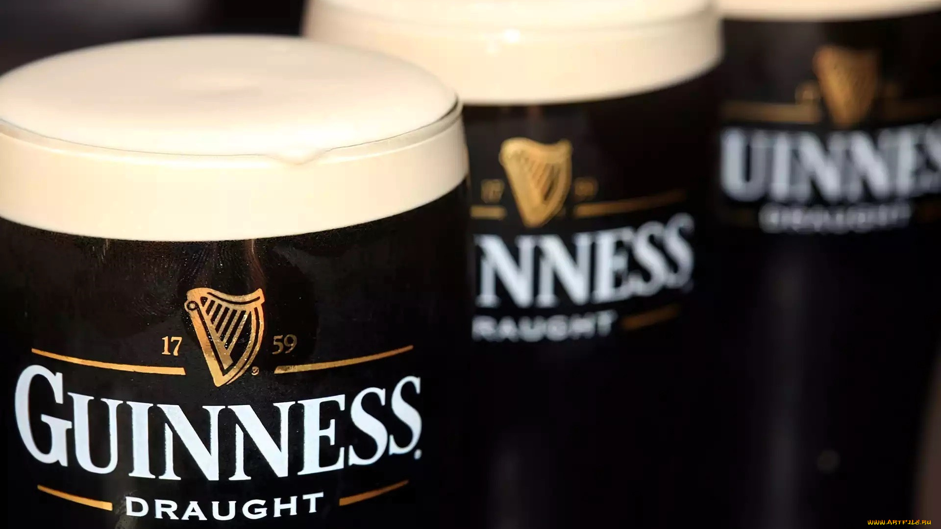 бренды, guinness, пиво, бокалы