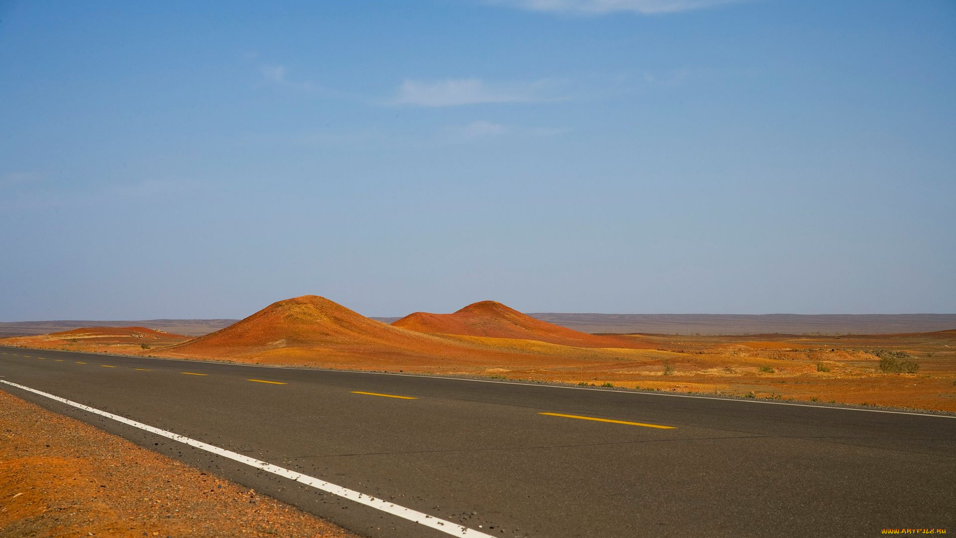 природа, дороги, пустыня, дорога