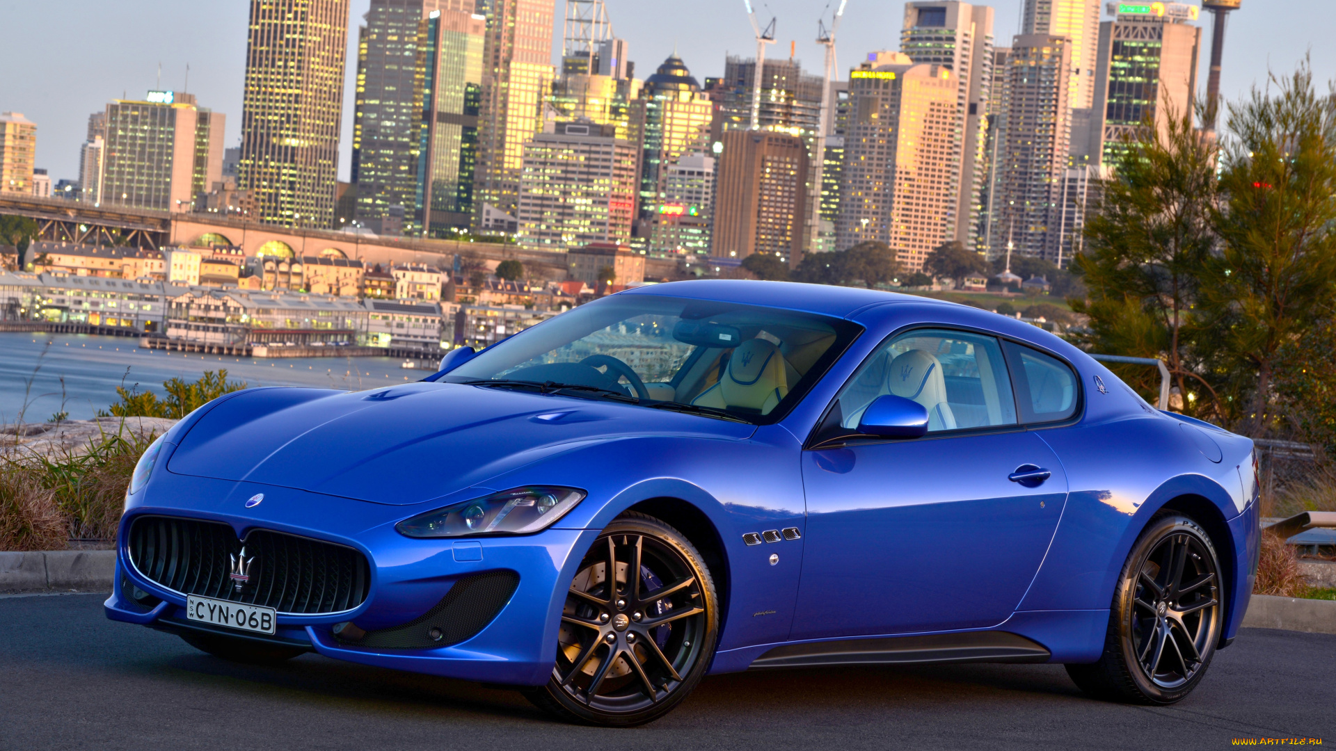 автомобили, maserati, 2015г, mc, sportline, голубой, turismo, gran