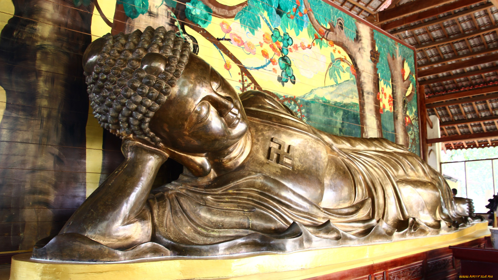 разное, рельефы, , статуи, , музейные, экспонаты, храм, путешествие, далат, вьетнам, буддизм, будда