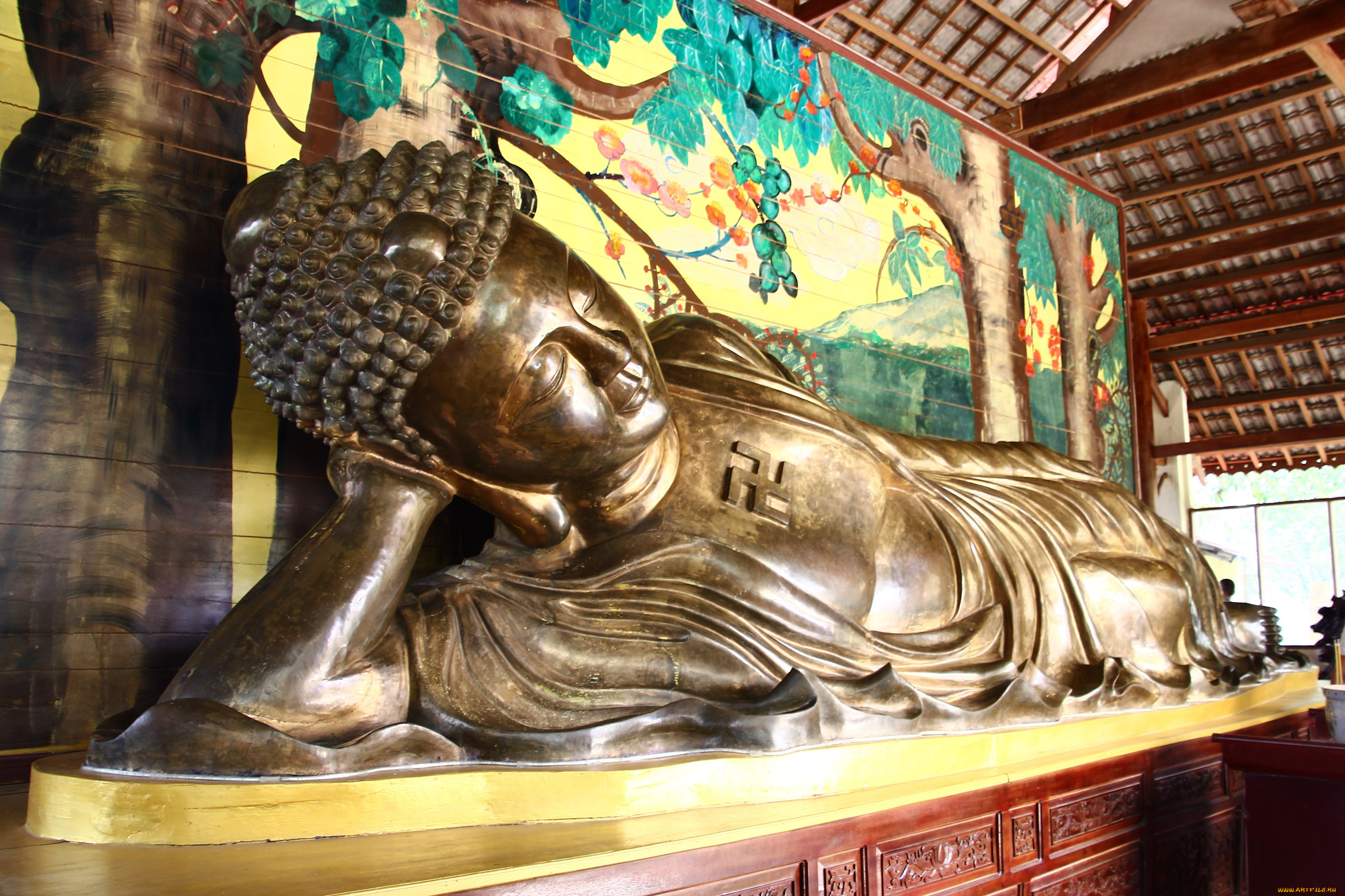 разное, рельефы, , статуи, , музейные, экспонаты, храм, путешествие, далат, вьетнам, буддизм, будда