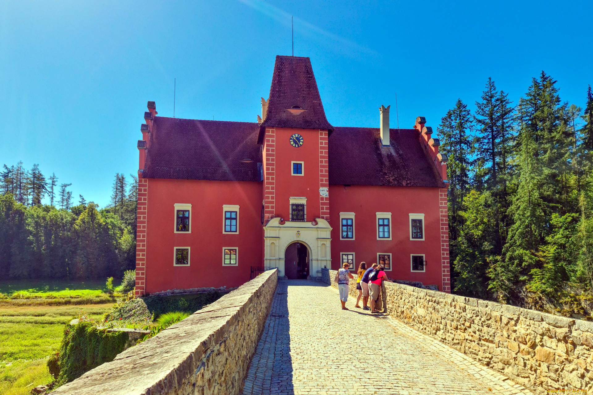 red, lhota, castle, czech, republic, города, замки, чехии, red, lhota, castle, czech, republic