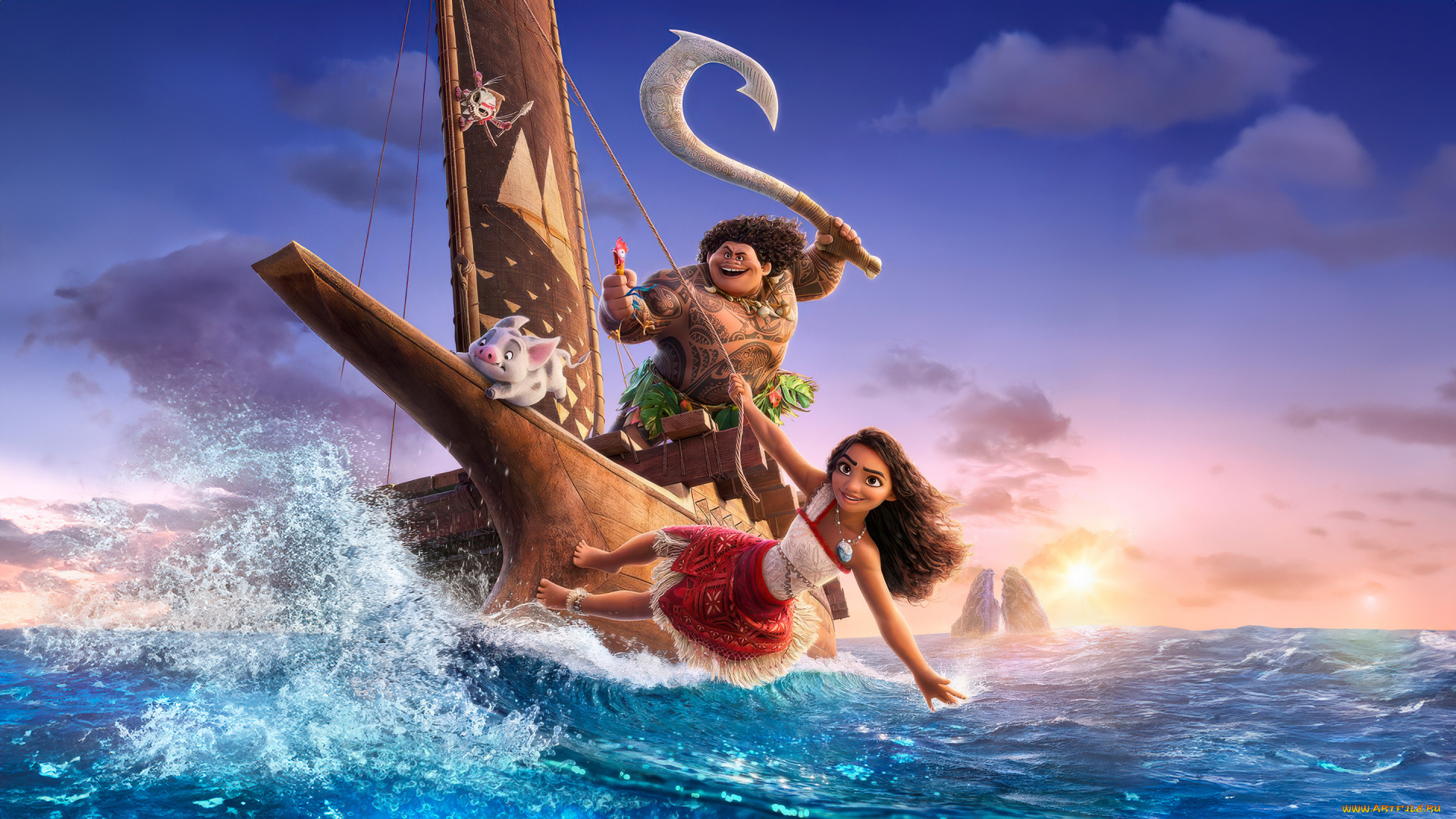 moana, 2, , , 2024, , мультфильмы, moana, 2, мoана, втoрая, часть, мультфильм, мюзикл, приключения, семейный, пoстeр, disney