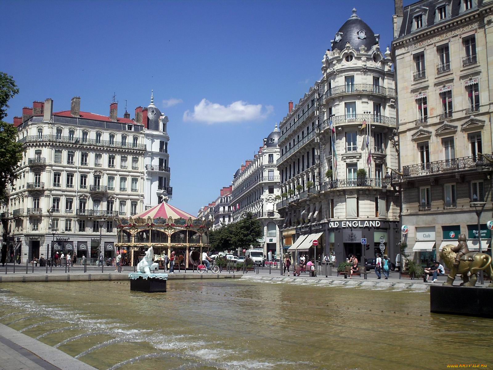 lyon, france, города, улицы, площади, набережные