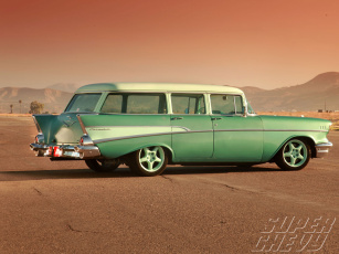 обоя 1957, chevy, 210, wagon, автомобили, chevrolet