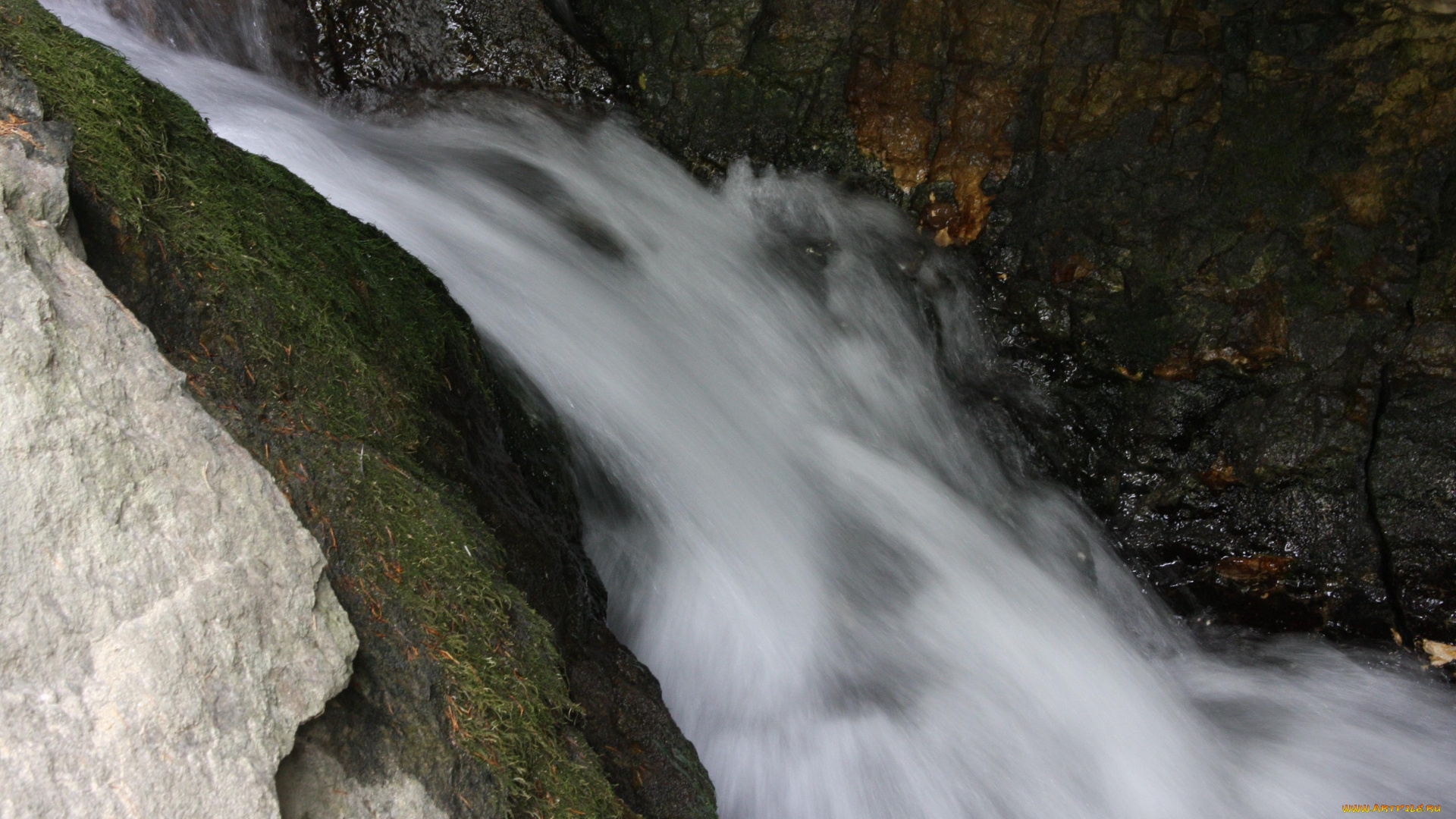 природа, водопады, вода, камни