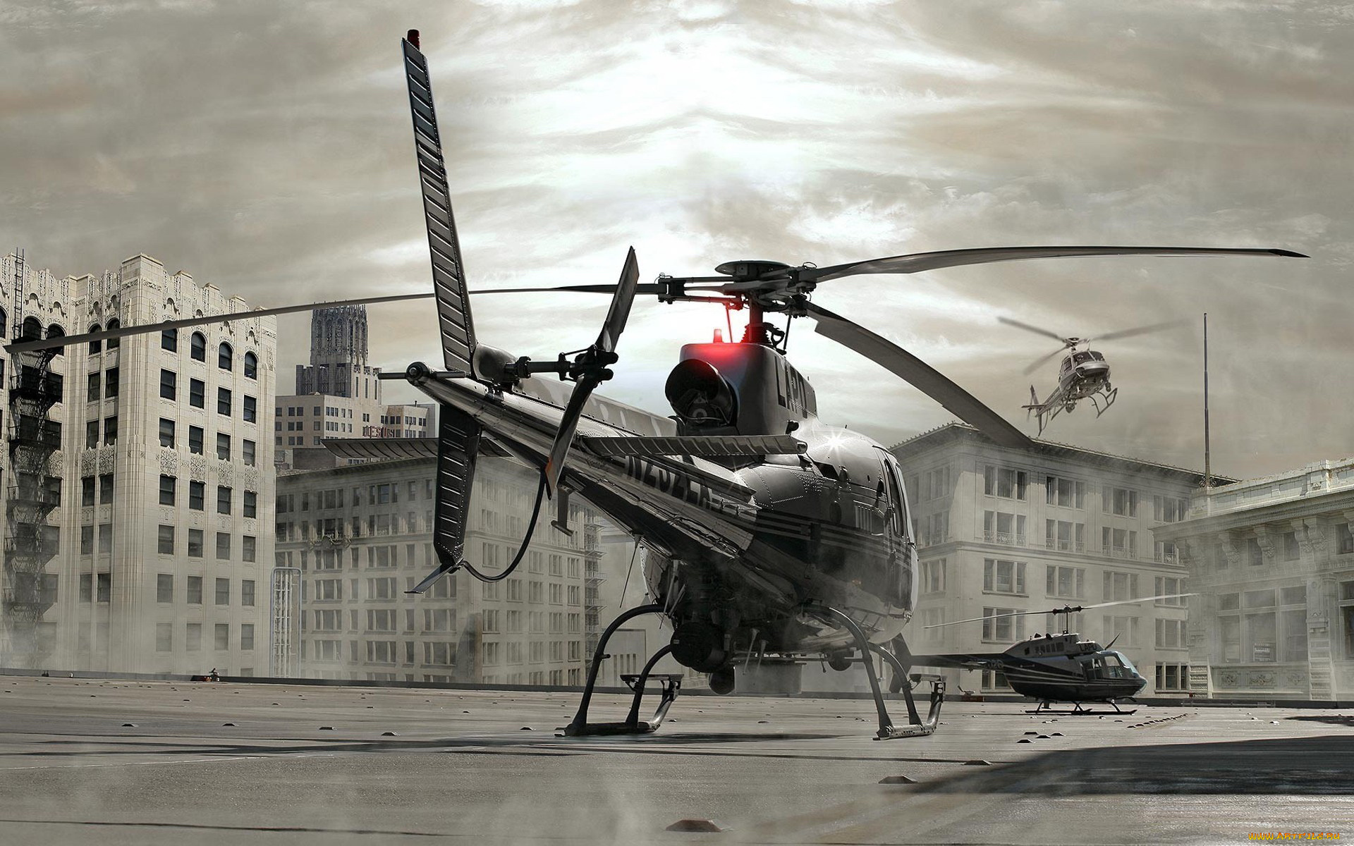 авиация, 3д, рисованые, graphic, вертолеты, город