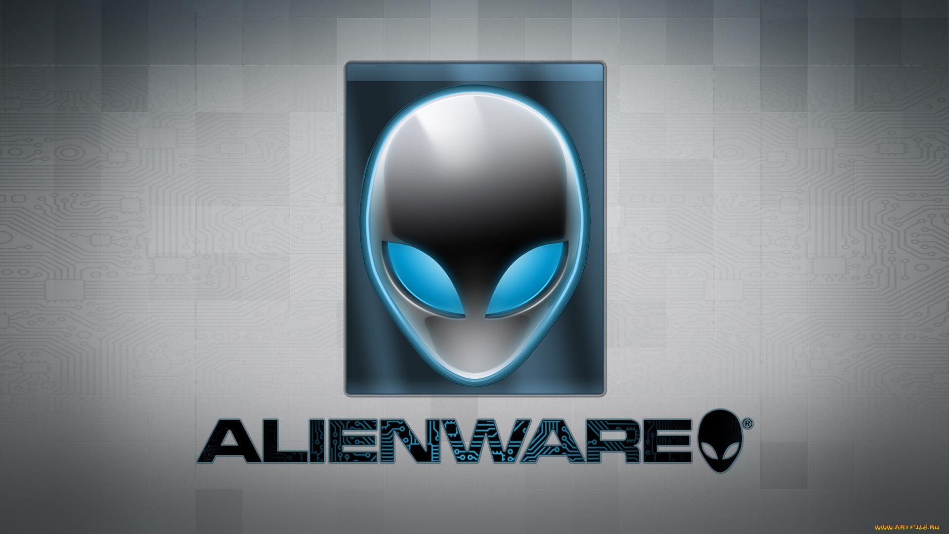 компьютеры, alienware, л, фон, логотип