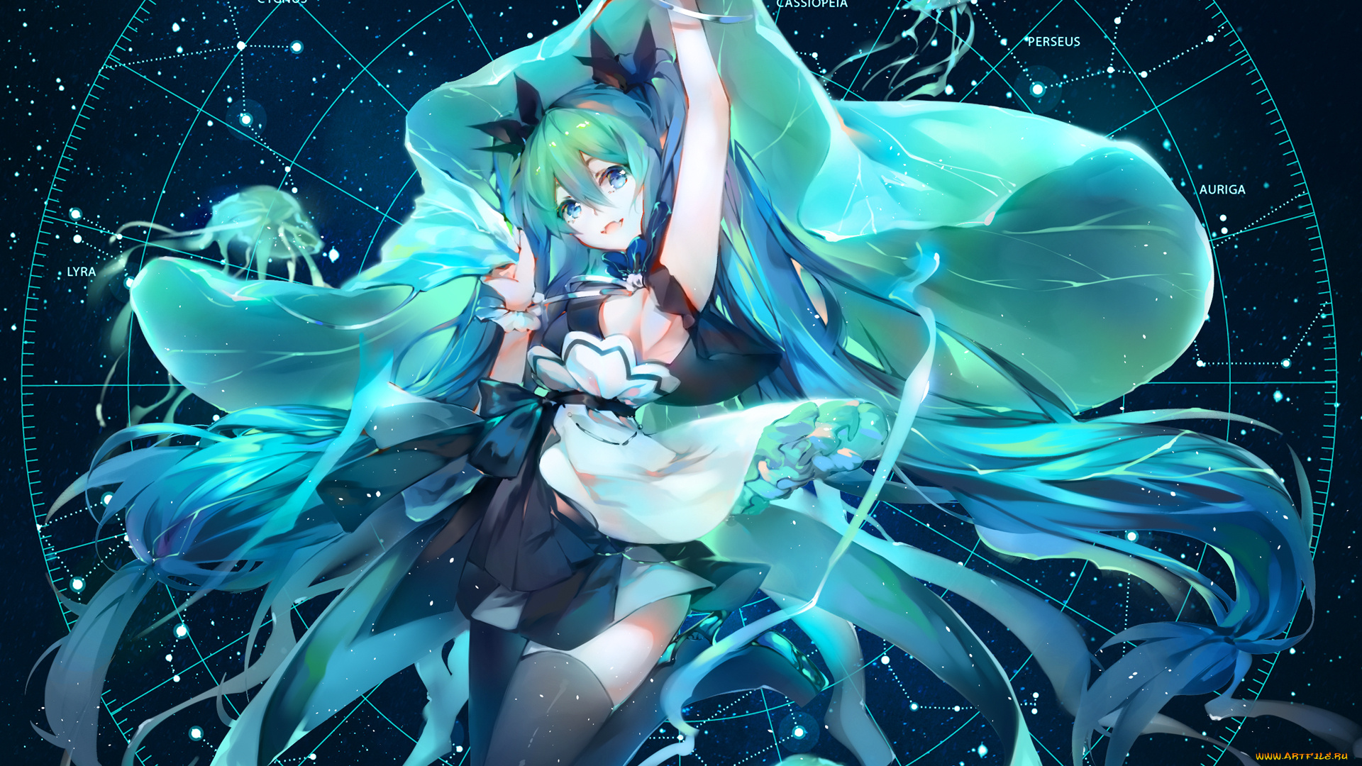 аниме, vocaloid, hatsune, miku