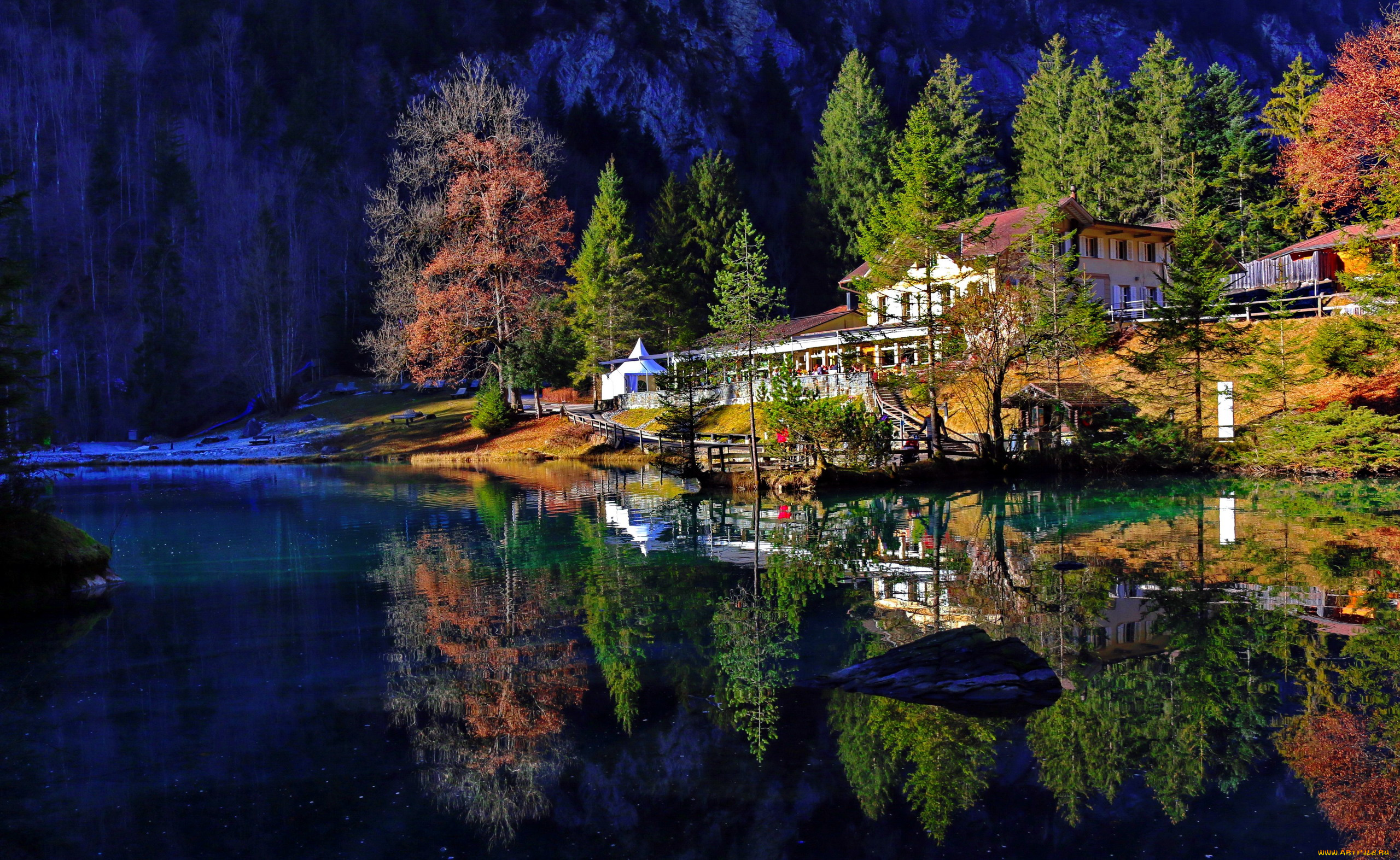 blausee, lake, switzerland, города, -, пейзажи, blausee, lake