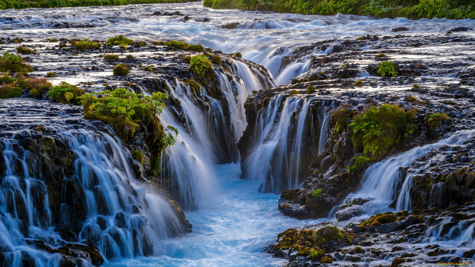 bruafoss, waterfall, iceland, природа, водопады, bruafoss, waterfall