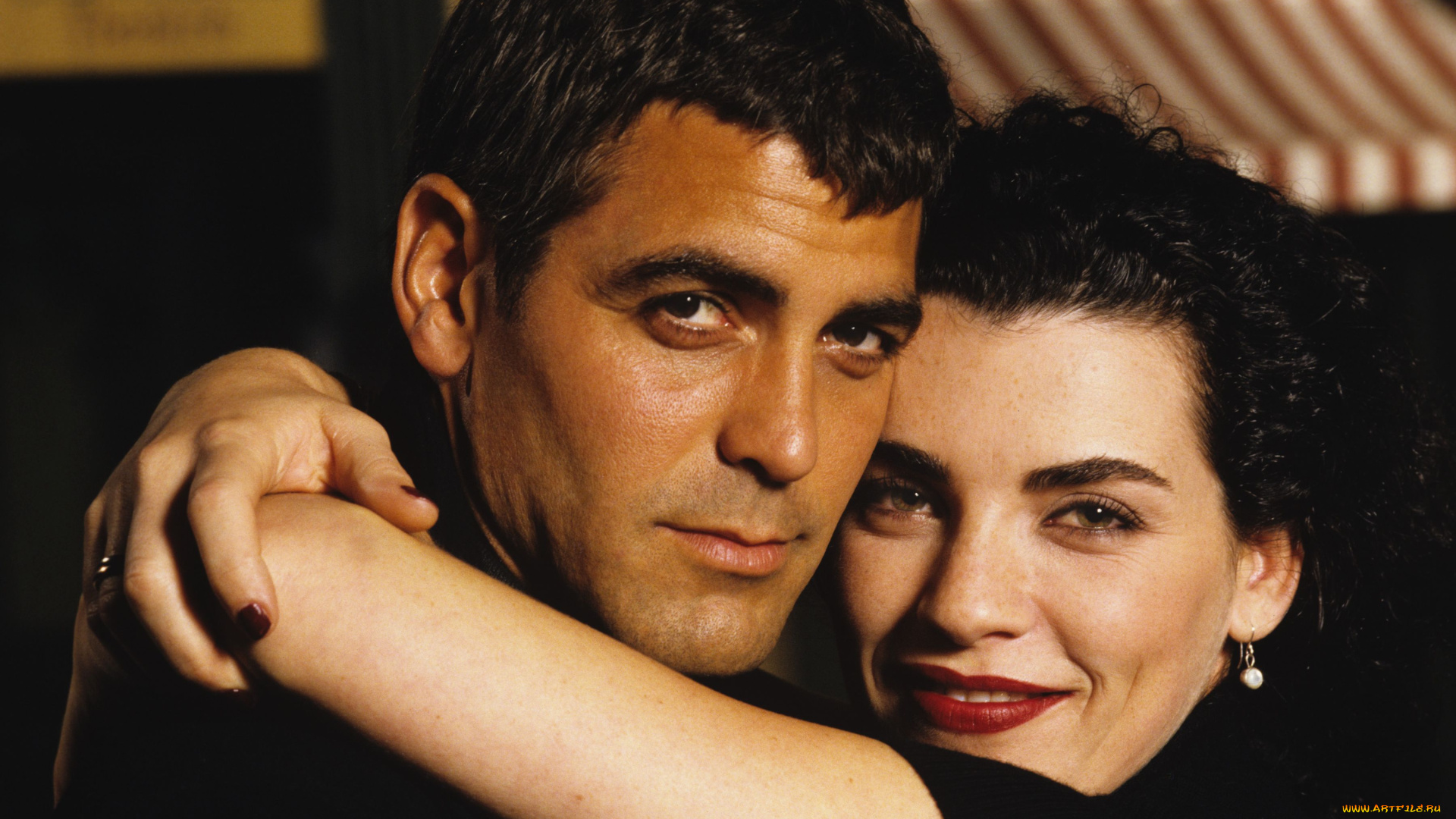 julianna, margulies, george, clooney, разное, знаменитости, обьятия