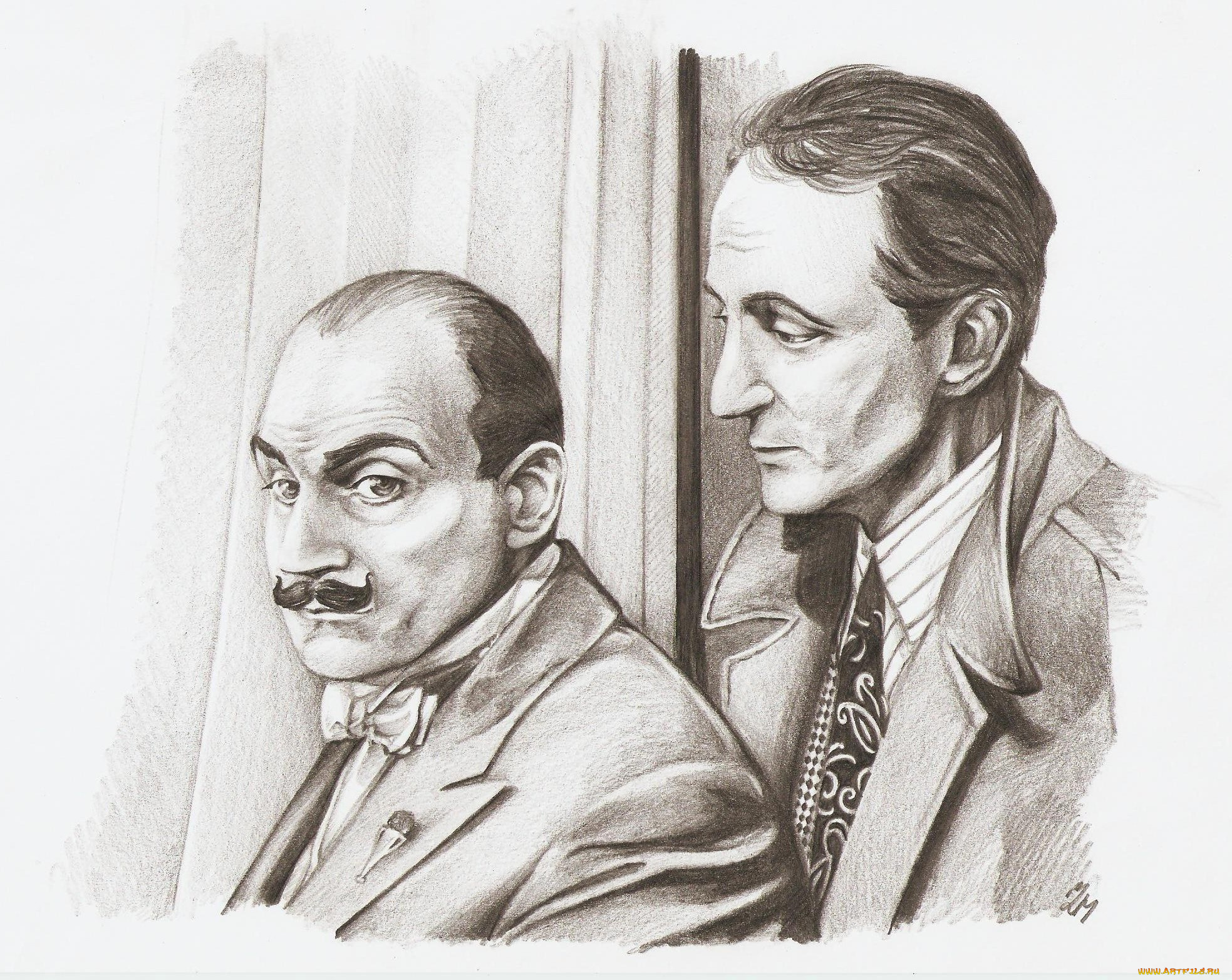 рисованные, люди, hastings, poirot