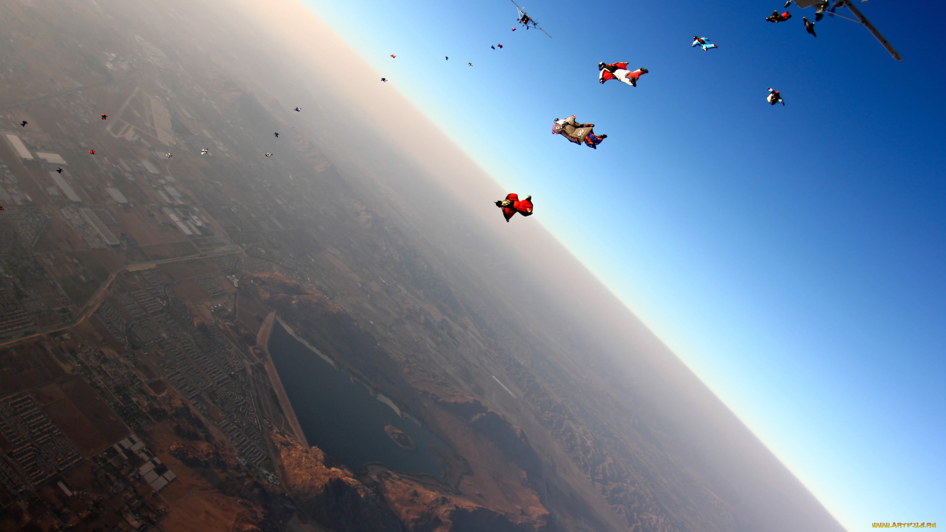 skydiving, спорт, экстрим, парашютисты, небо, выброска, самолеты