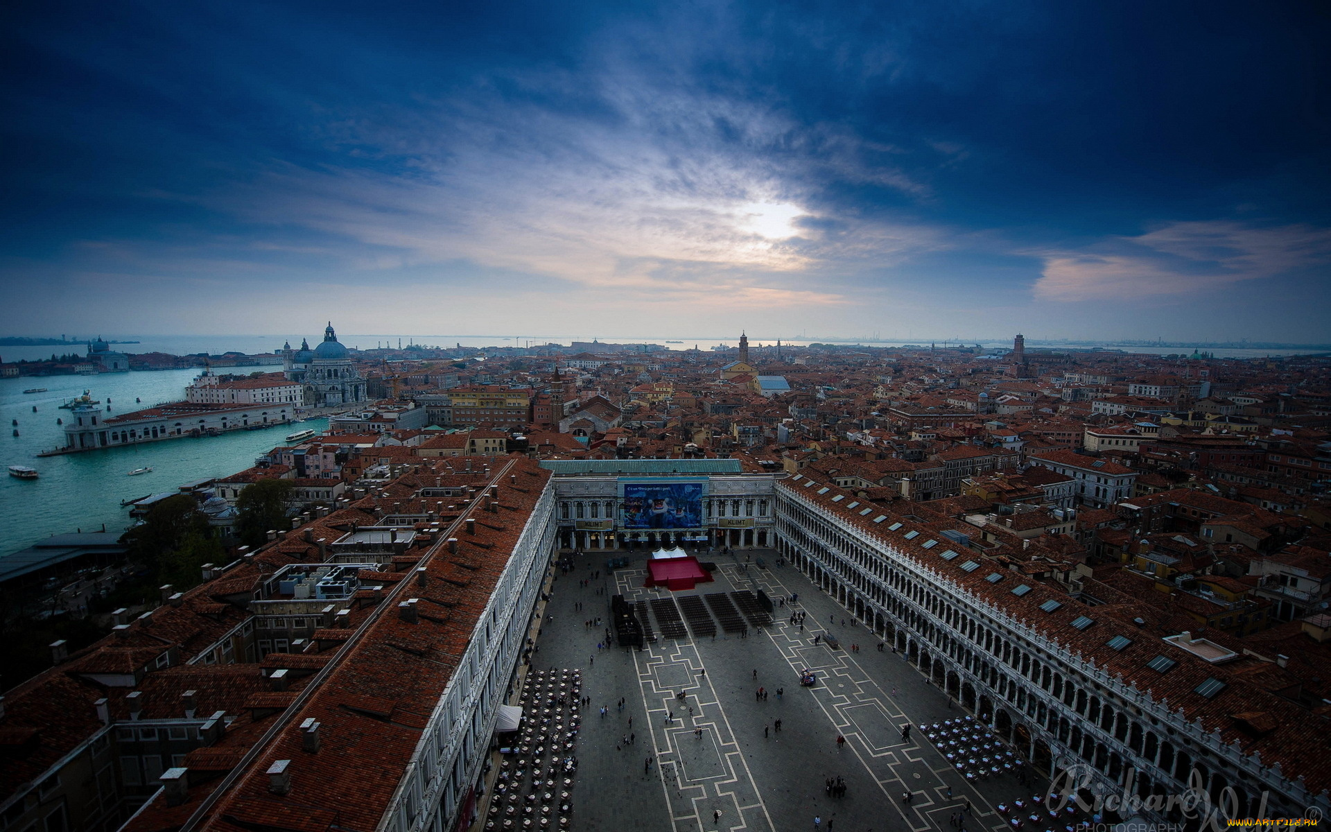 piazza, san, marco, города, венеция, италия, панорама, площадь, город