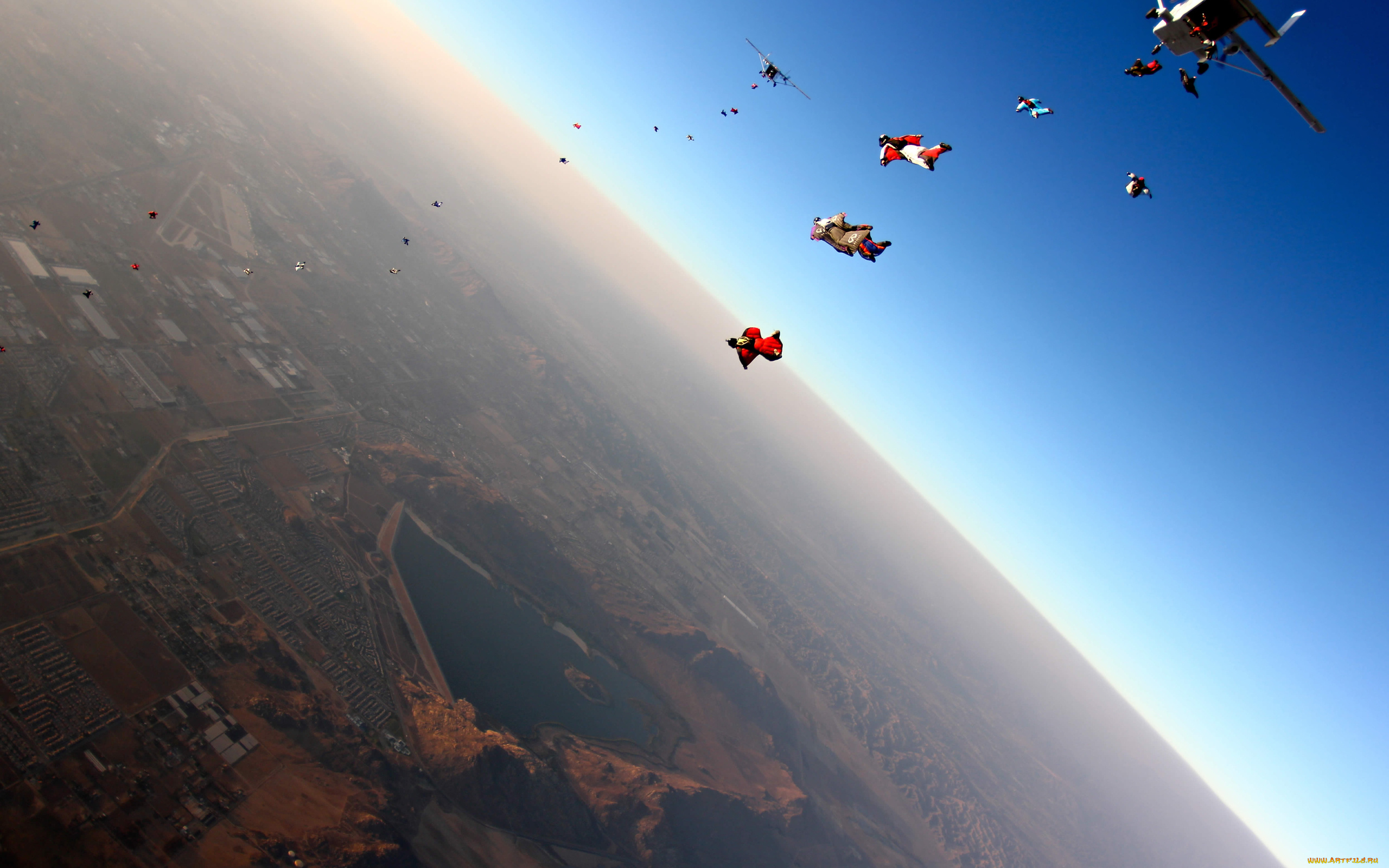 skydiving, спорт, экстрим, парашютисты, небо, выброска, самолеты