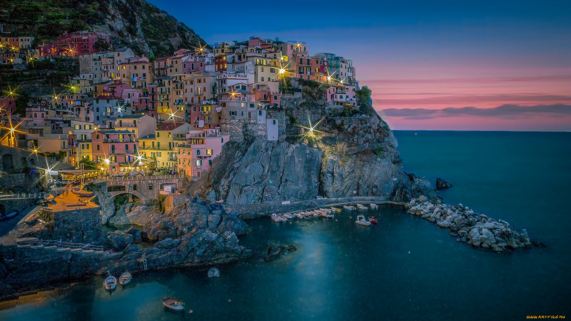 manarola, города, -, панорамы, побережье