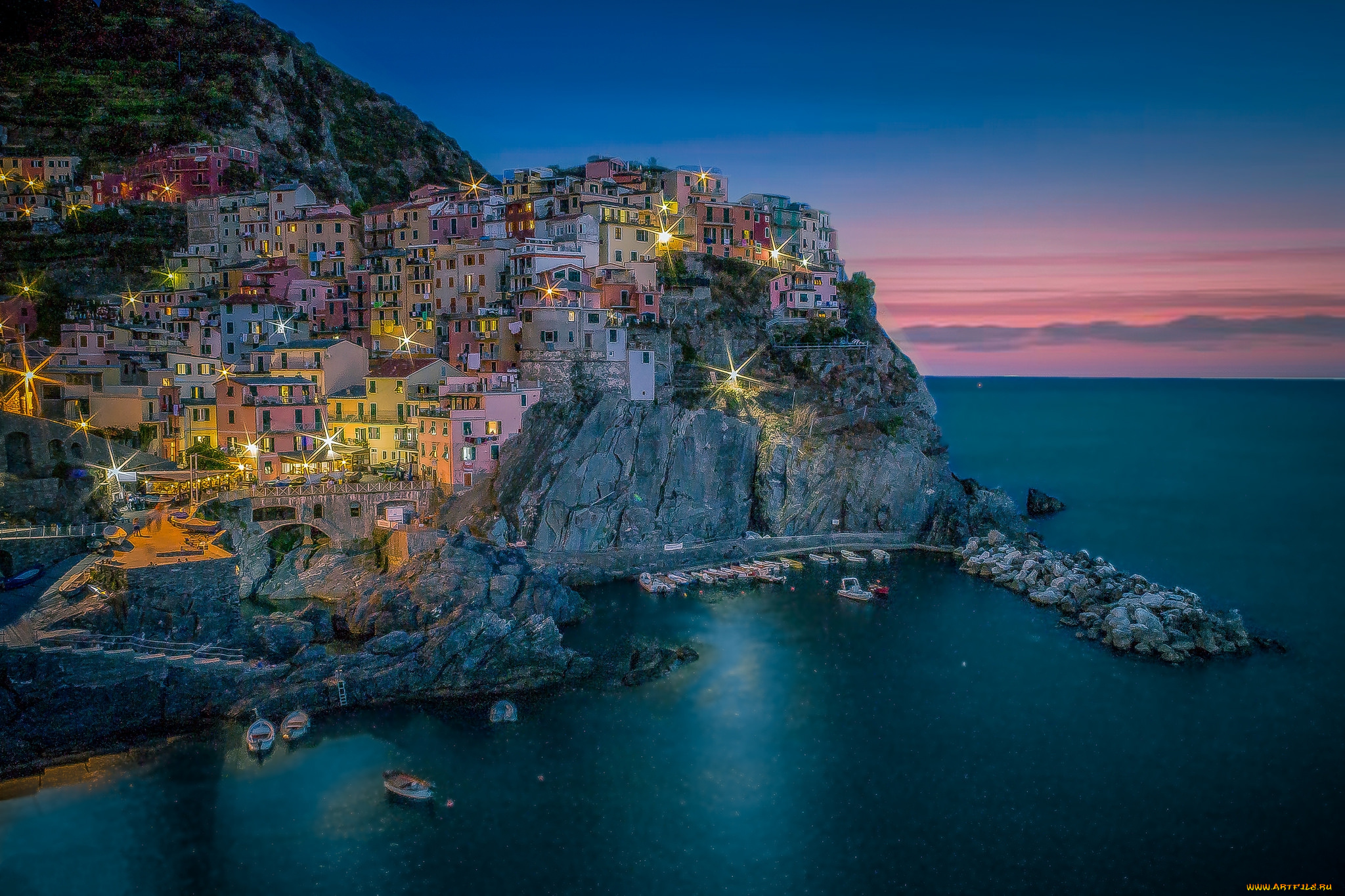 manarola, города, -, панорамы, побережье