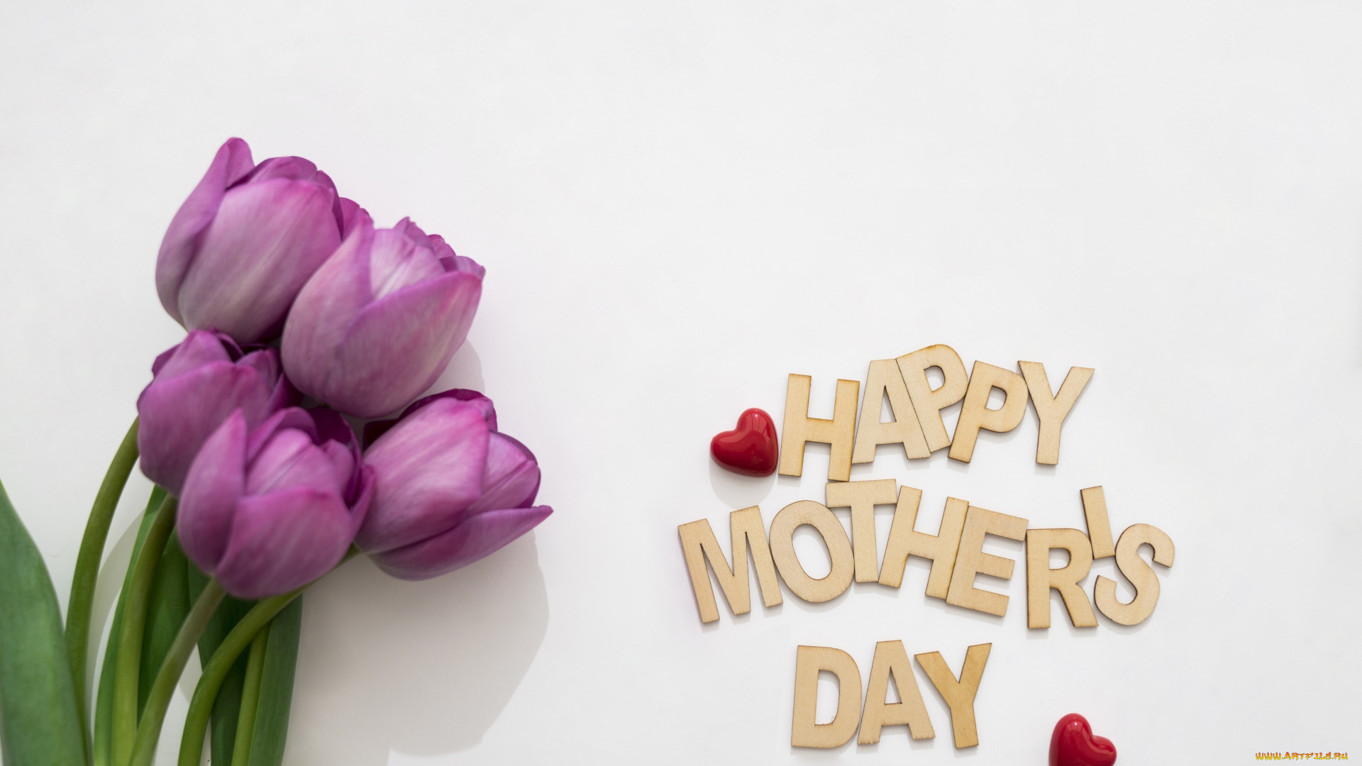 праздничные, день, матери, тюльпаны, поздравление, сердечки