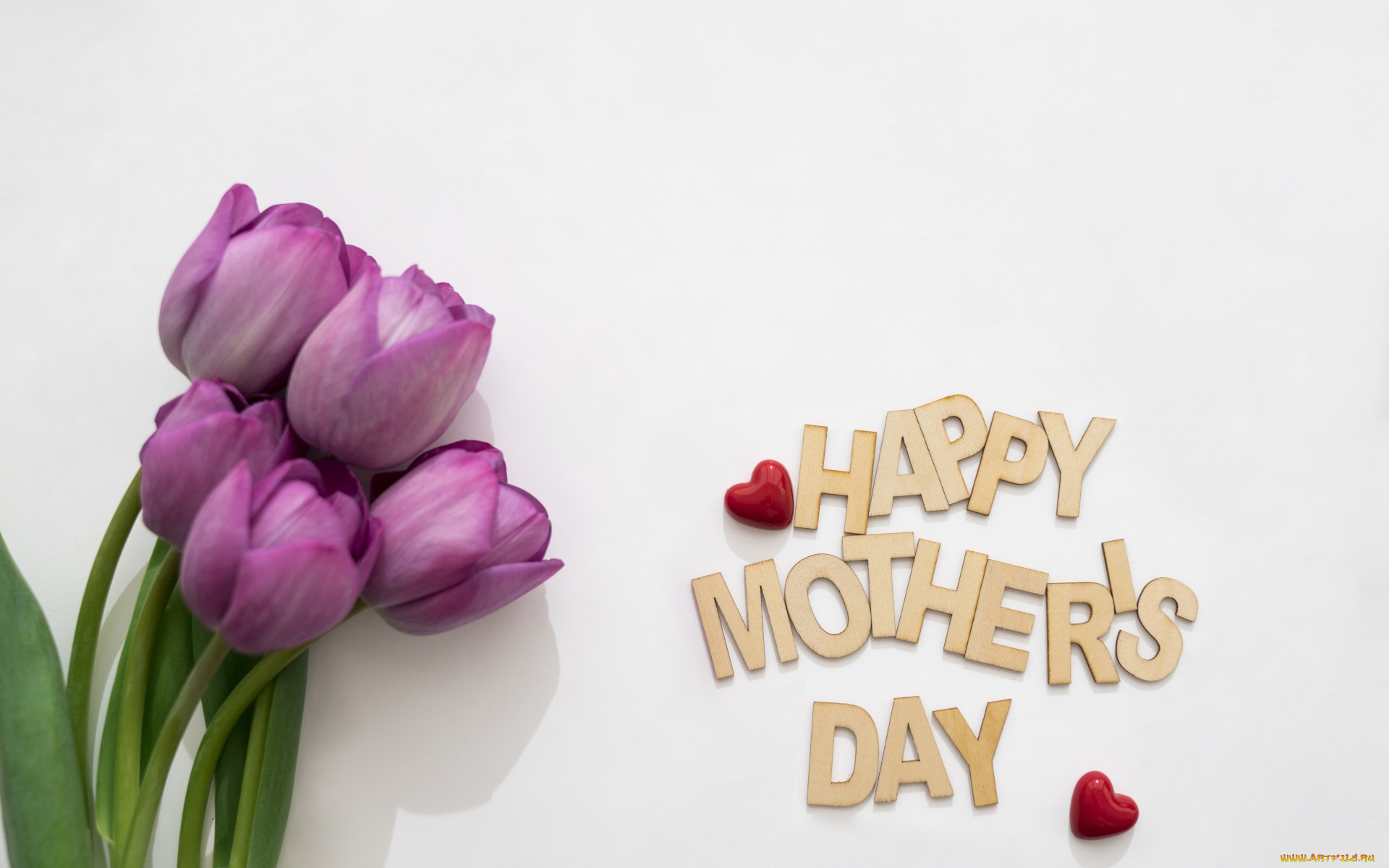 праздничные, день, матери, тюльпаны, поздравление, сердечки