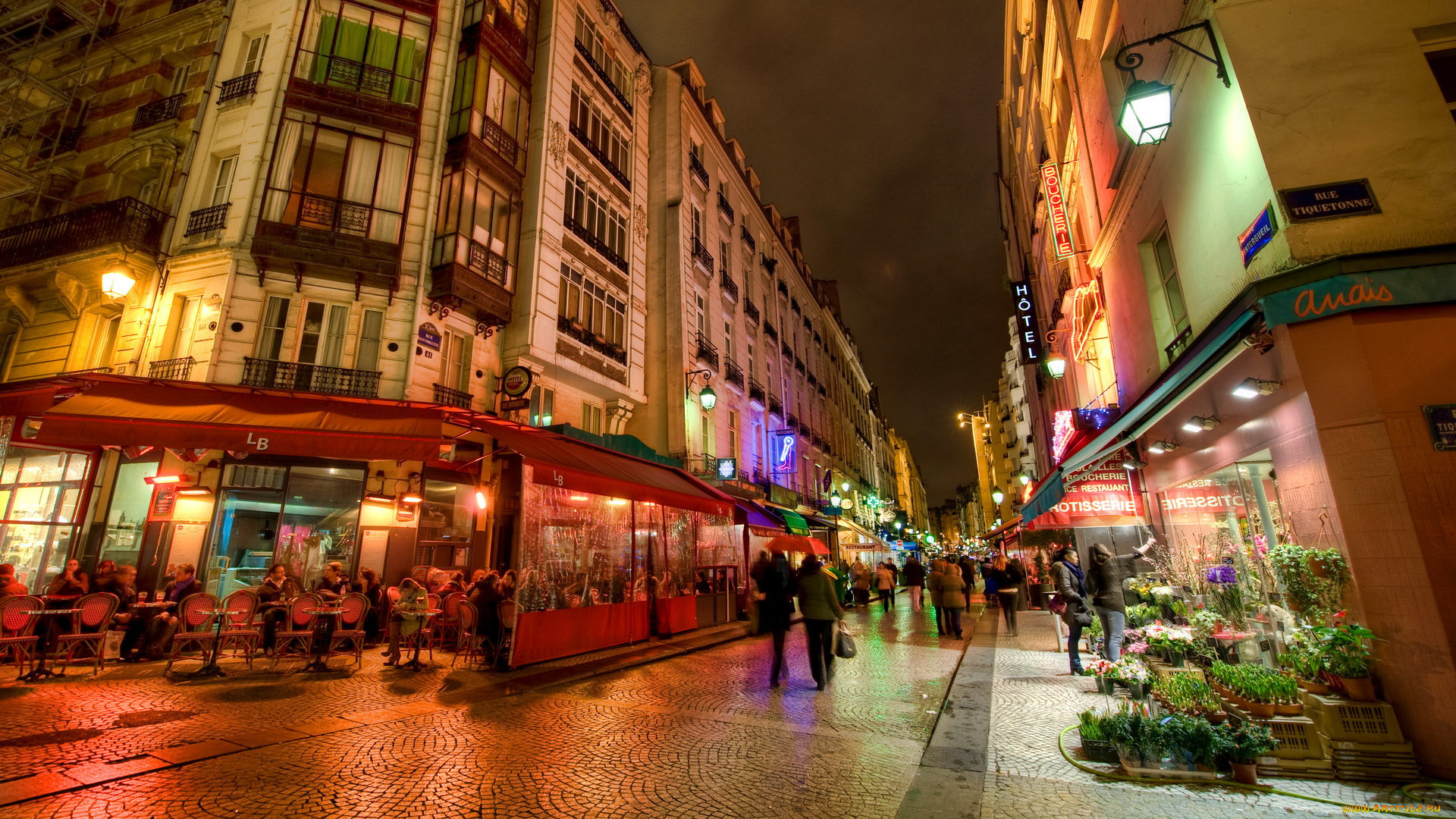 night, paris, france, города, париж, франция, огни, город, ночь