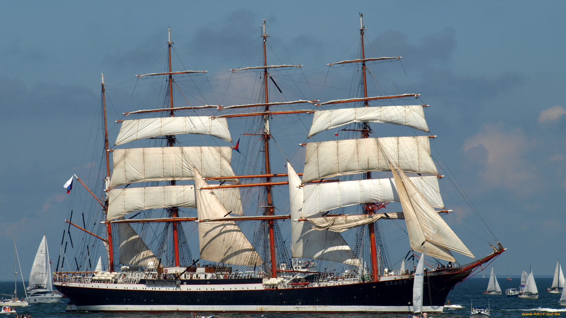 sedov, корабли, парусники, парусник, море