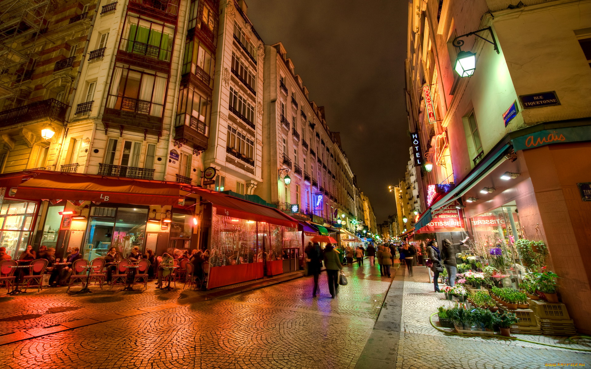 night, paris, france, города, париж, франция, огни, город, ночь