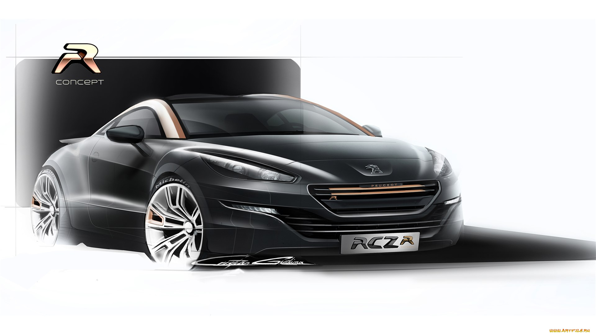 автомобили, векторная, графика, peugeot, rcz, r