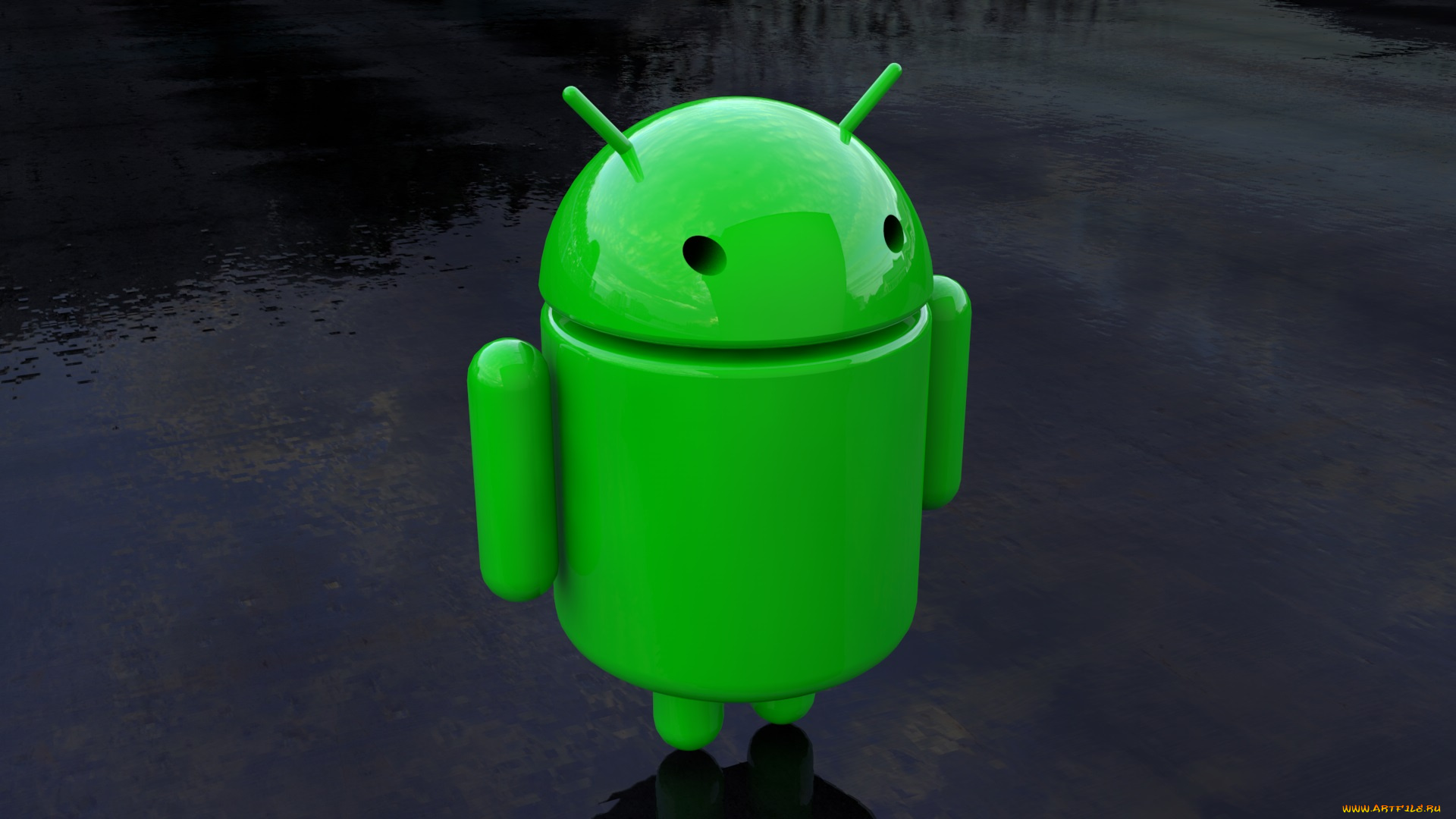 компьютеры, android, зеленый, темный