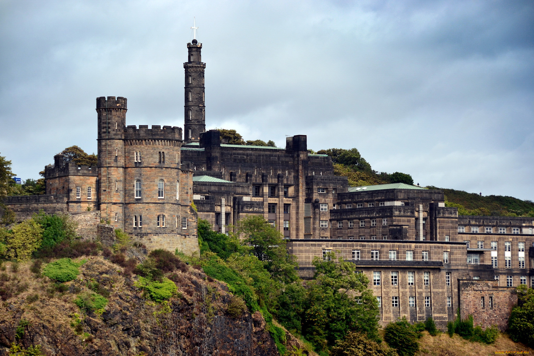 calton, hill, edinburgh, scotland, города, эдинбург, шотландия, дворец