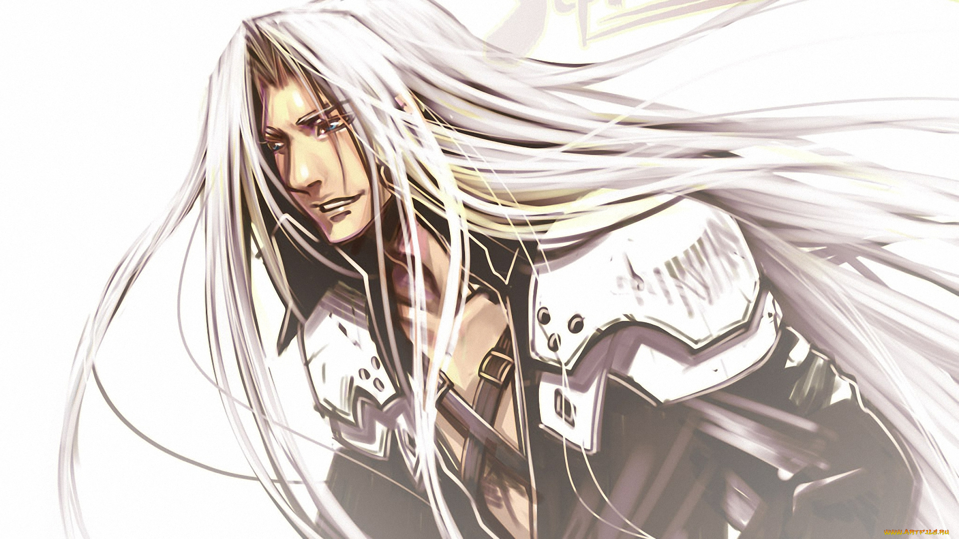 аниме, final, fantasy, воин, sephiroth, меч