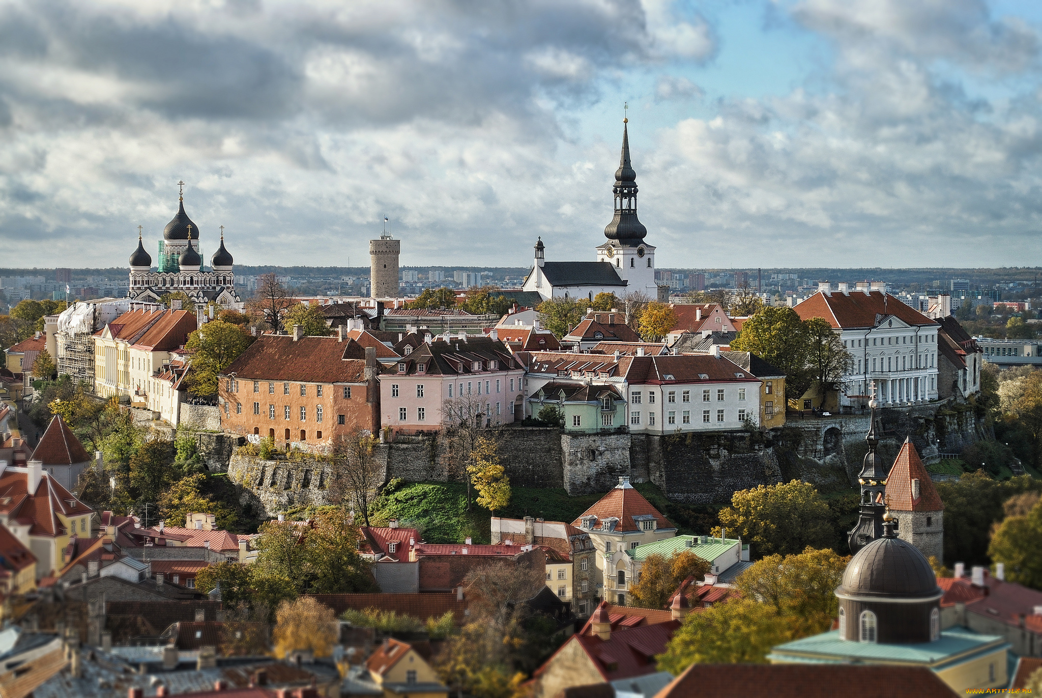 old, town, -, tallinn, города, таллин, , эстония, шпили, крыши