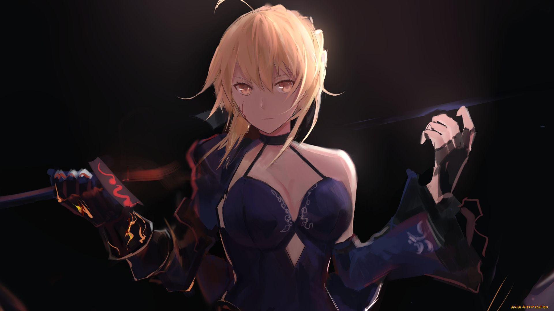 аниме, fate, stay, night, saber, alter