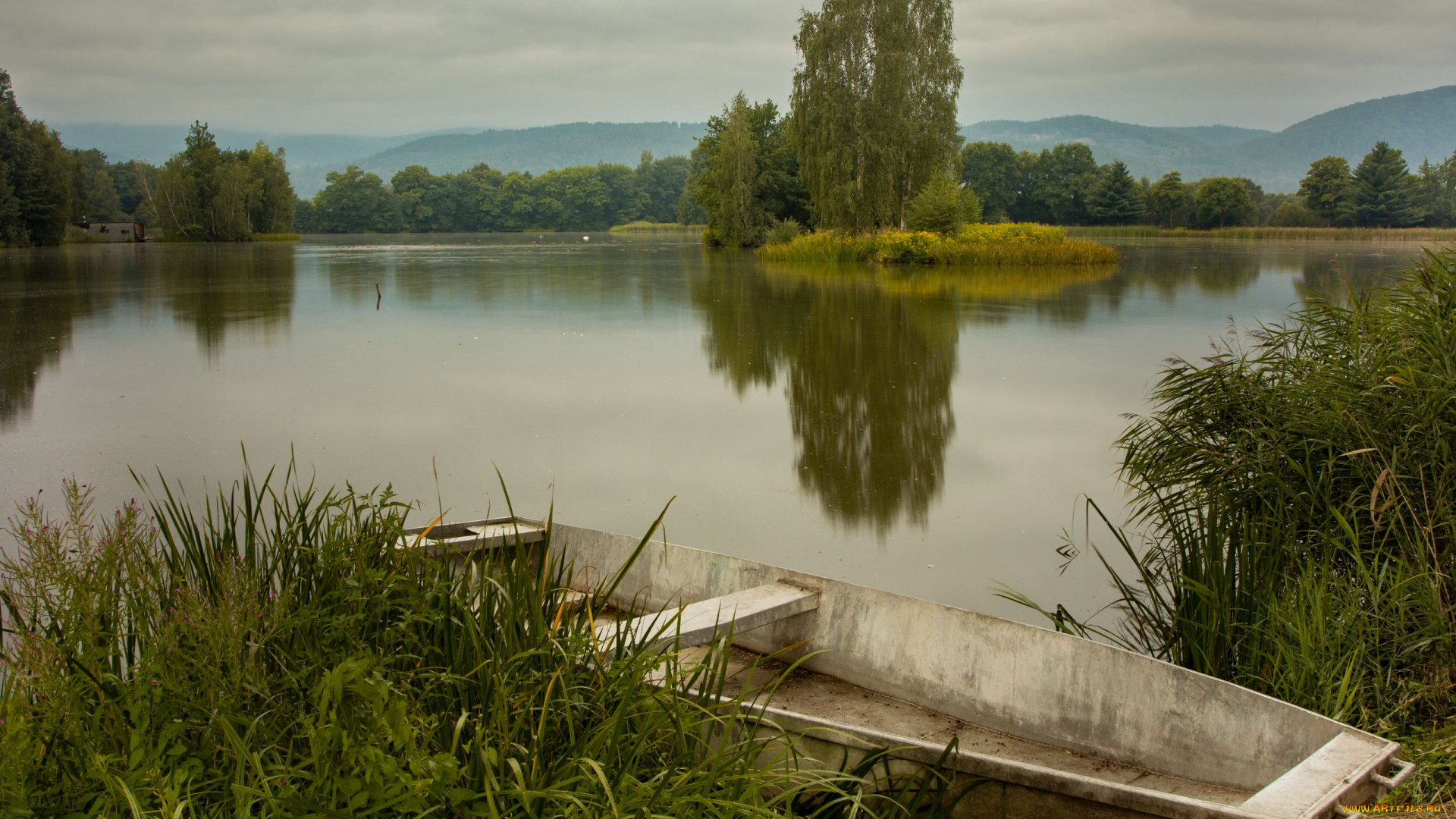 корабли, лодки, , шлюпки, лето, горы, река, лодка, камыши