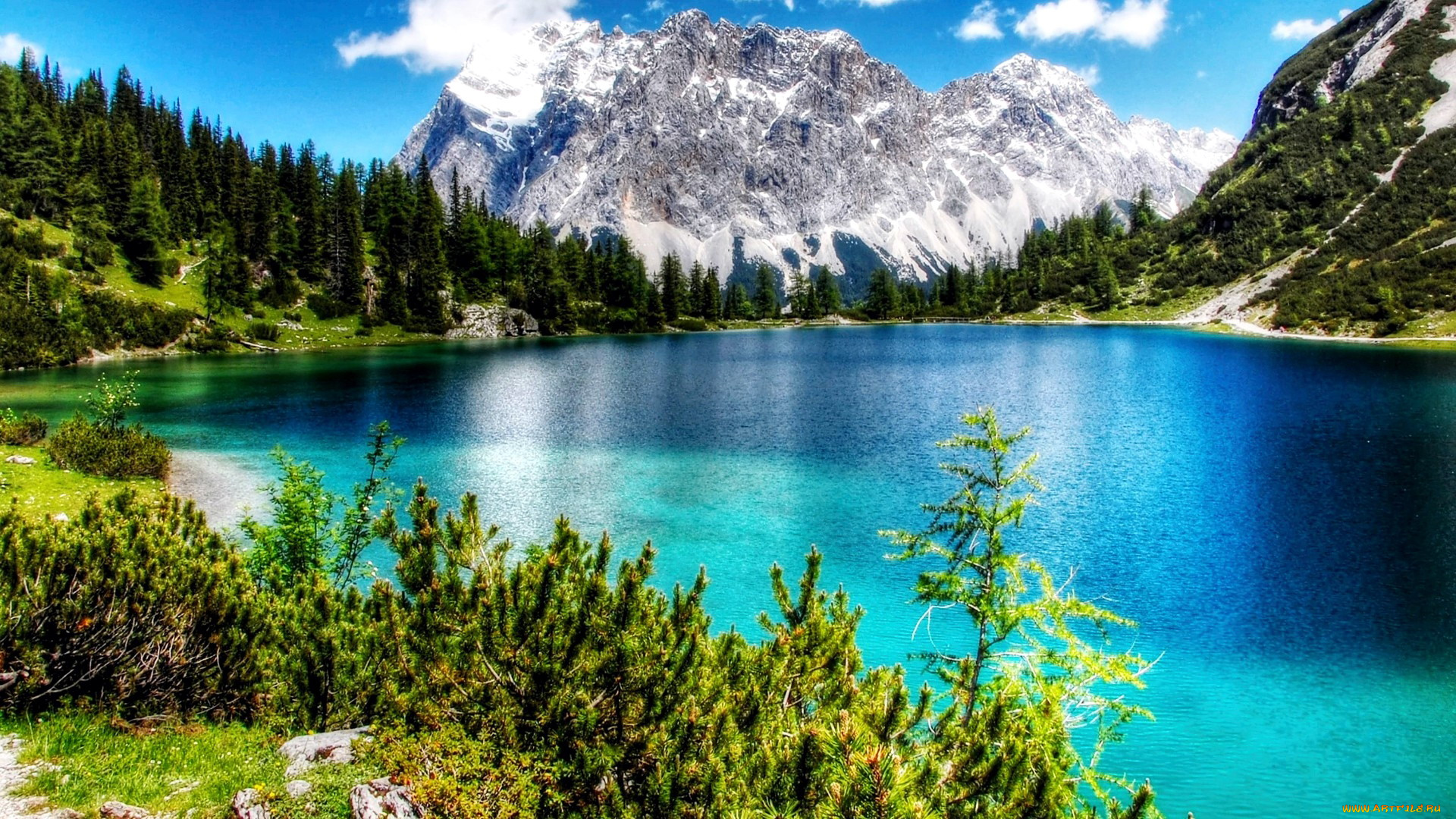 lake, seebensee, tyrol, austria, природа, реки, озера, lake, seebensee